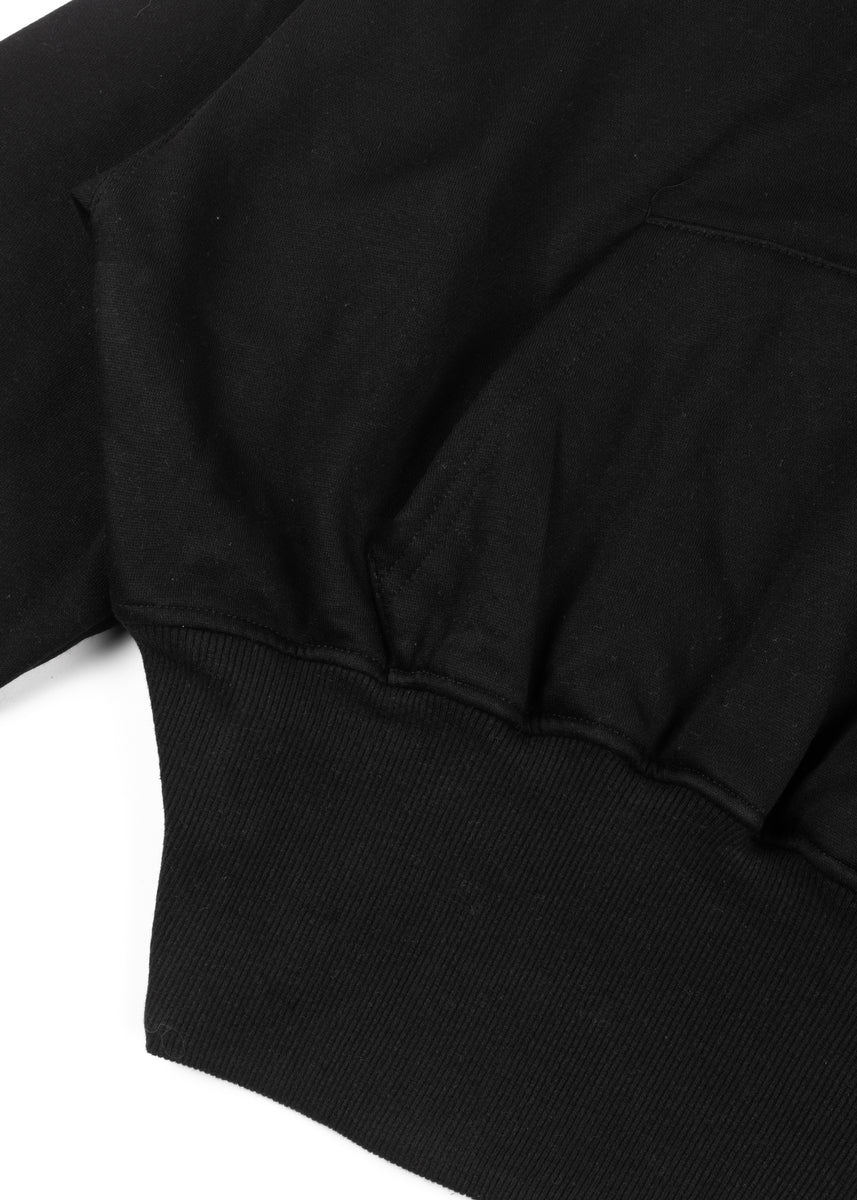 Cropped Lace-Lined Hood & Embroidered-Bow Hoodie - Image 6