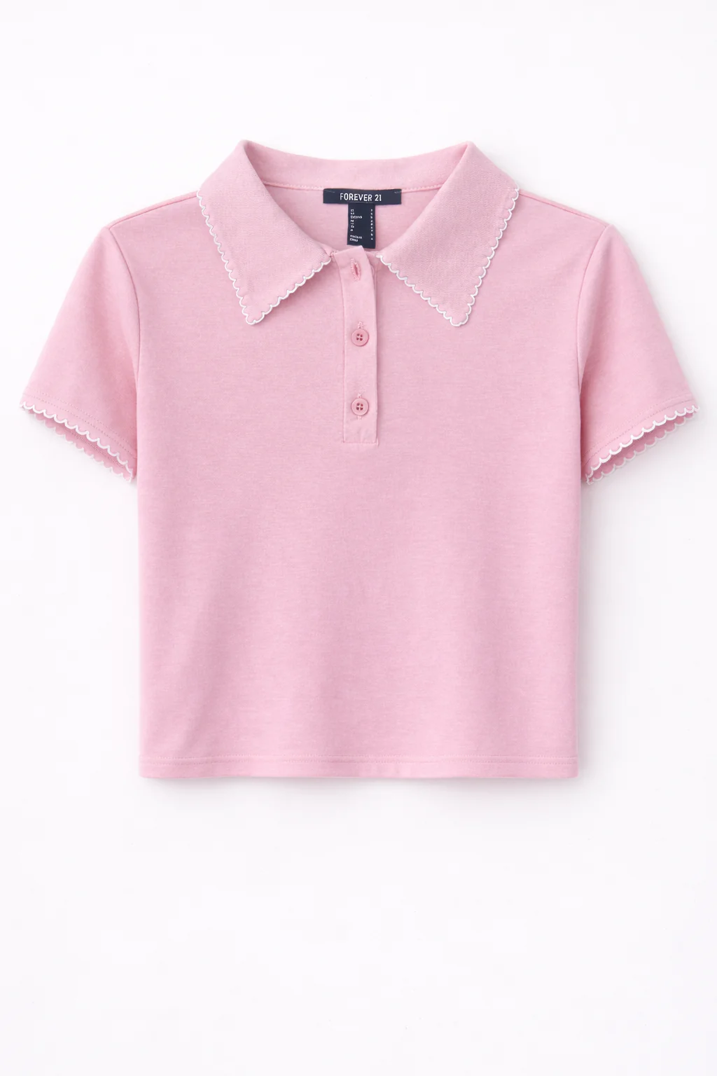 SCALLOPED EDGE SHORT SLEEVE POLO SHIRT - Image 7