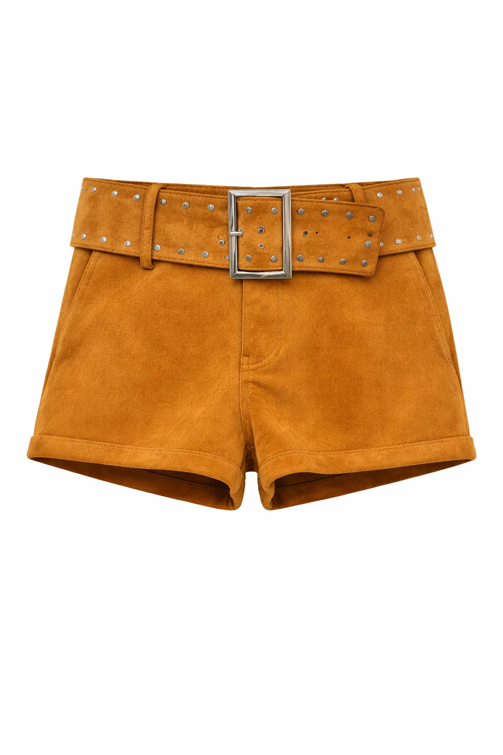 FAUX SUEDE BELTED MICRO SHORT - Image 3