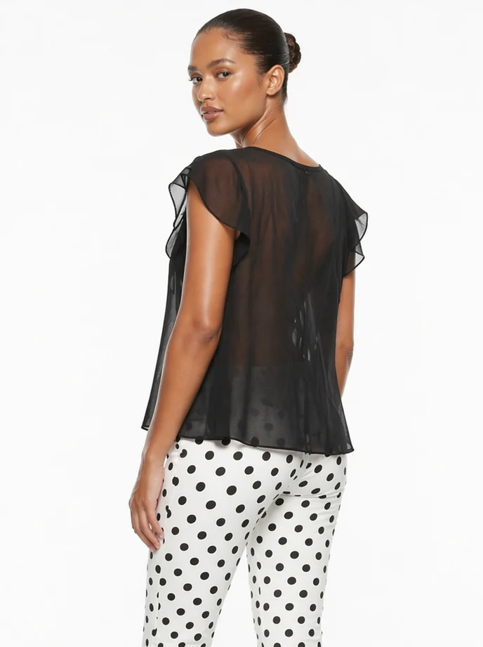 SHEER RUFFLED TANK TOP - Image 2