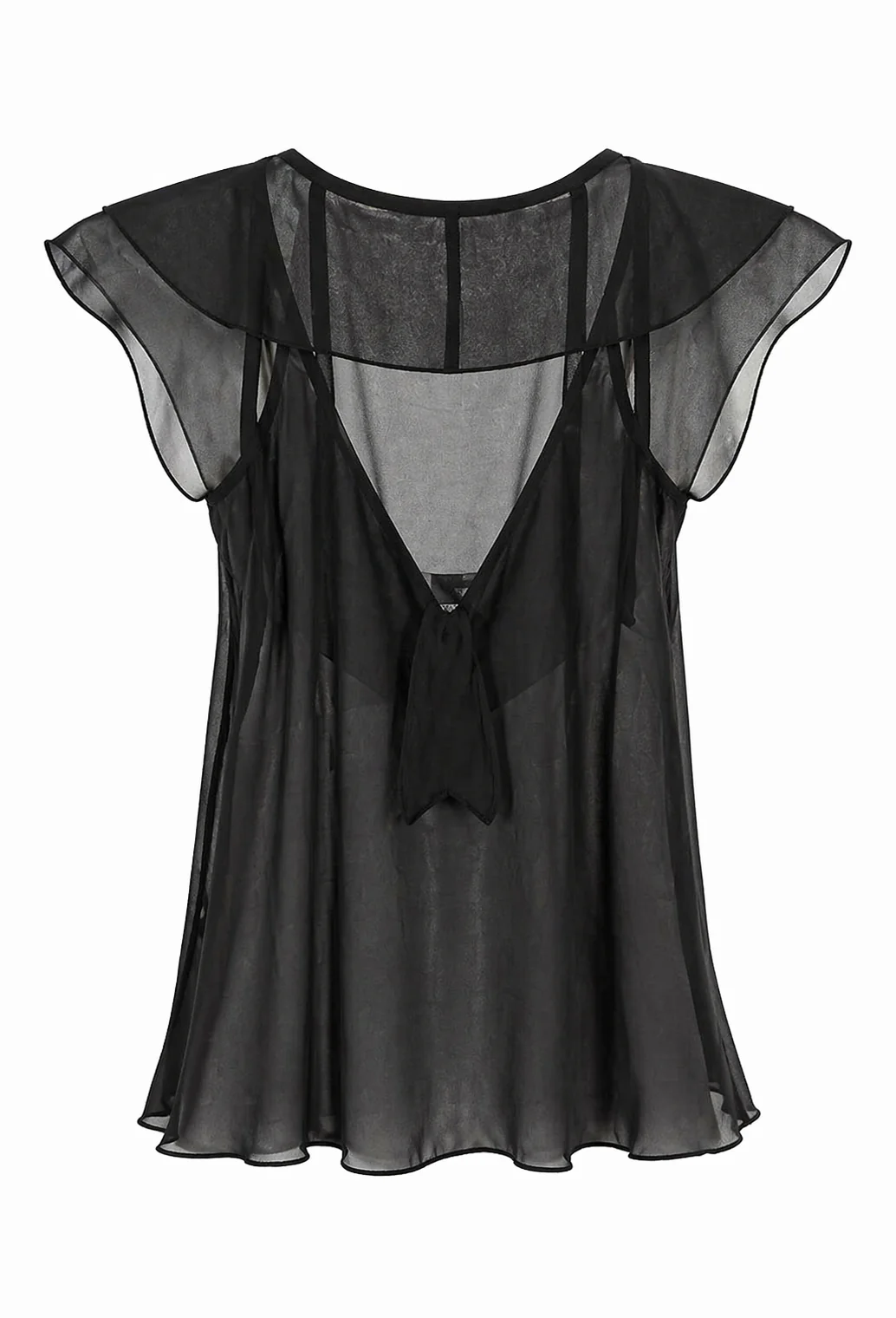 SHEER RUFFLED TANK TOP - Image 4