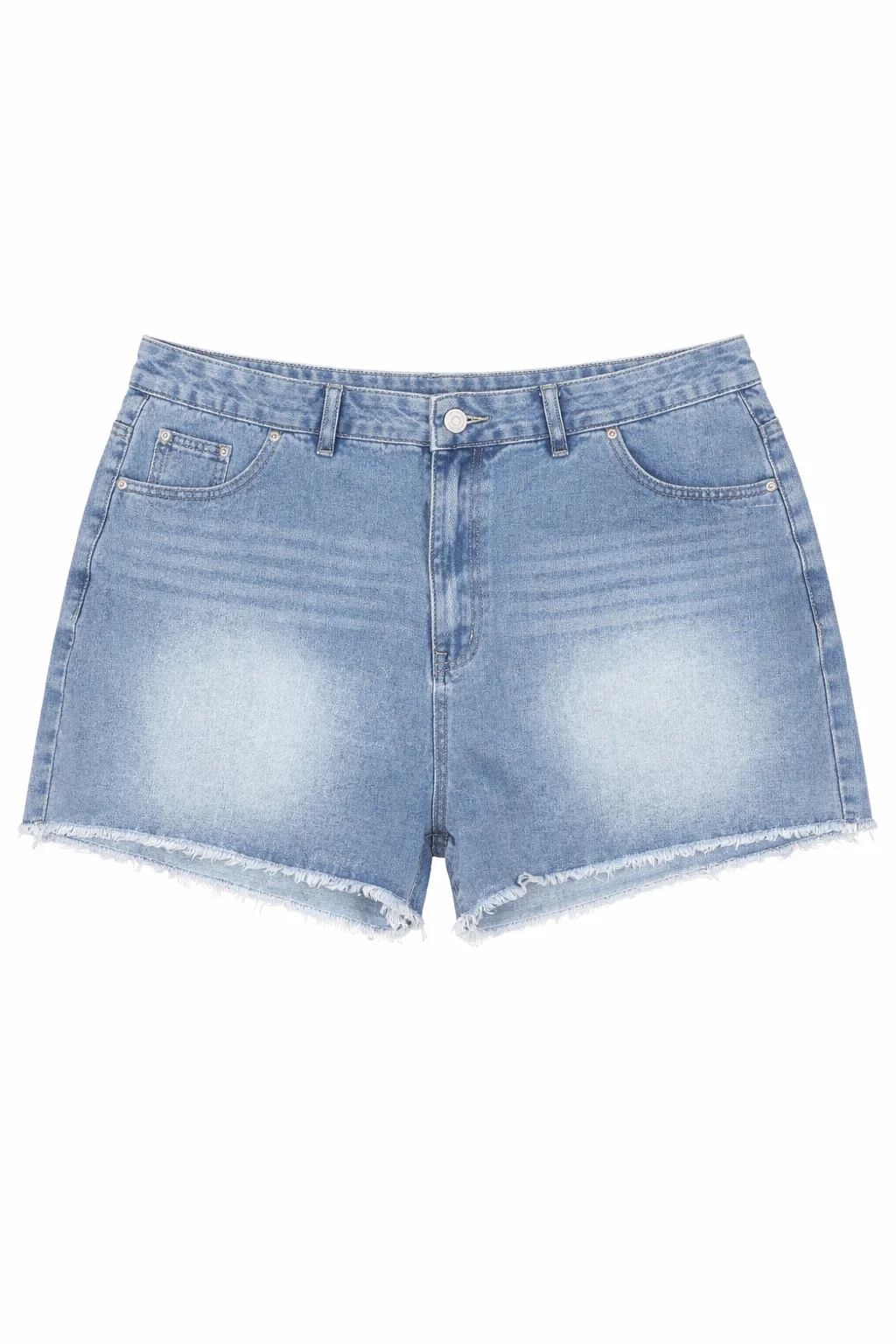 PLUS LIGHT WASH DENIM SHORT - Image 3