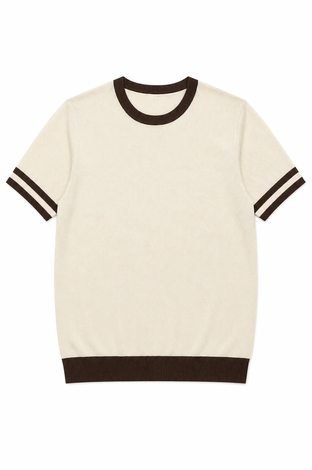 KNIT CONTRAST HEM SHIRT - Image 3