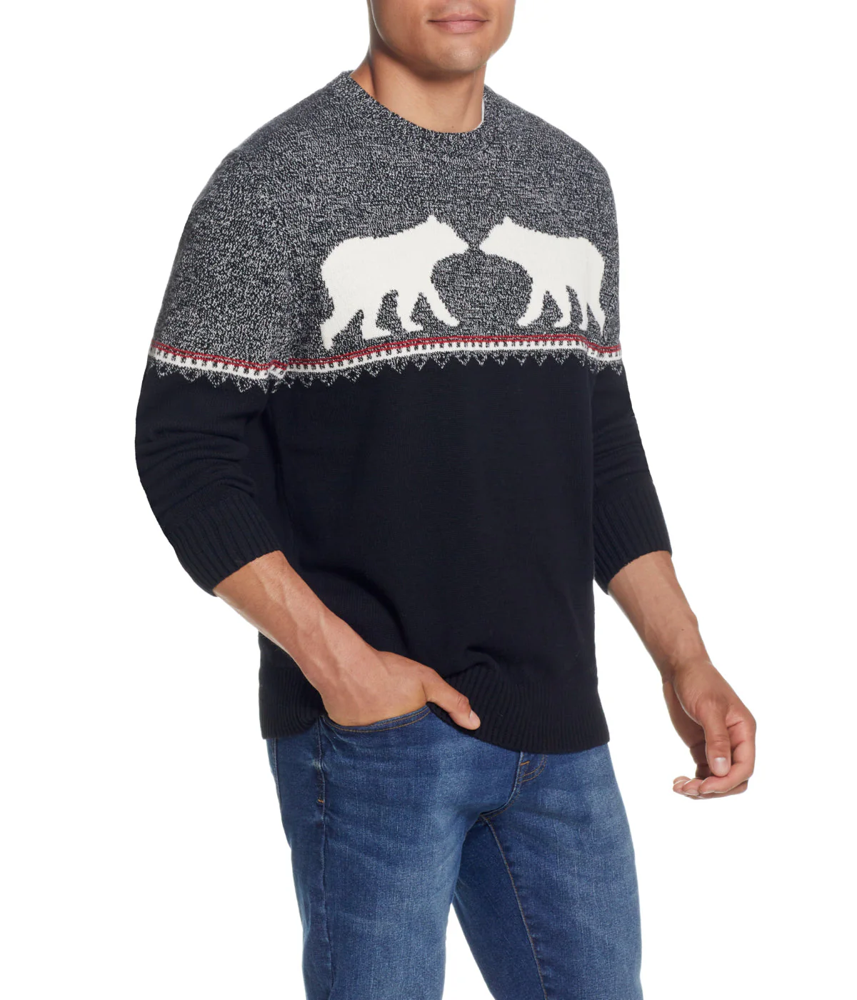 Bear Holiday Sweater Black - Image 4