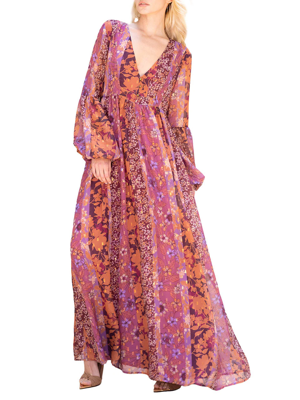 Blouson Maxi Dress - Image 2