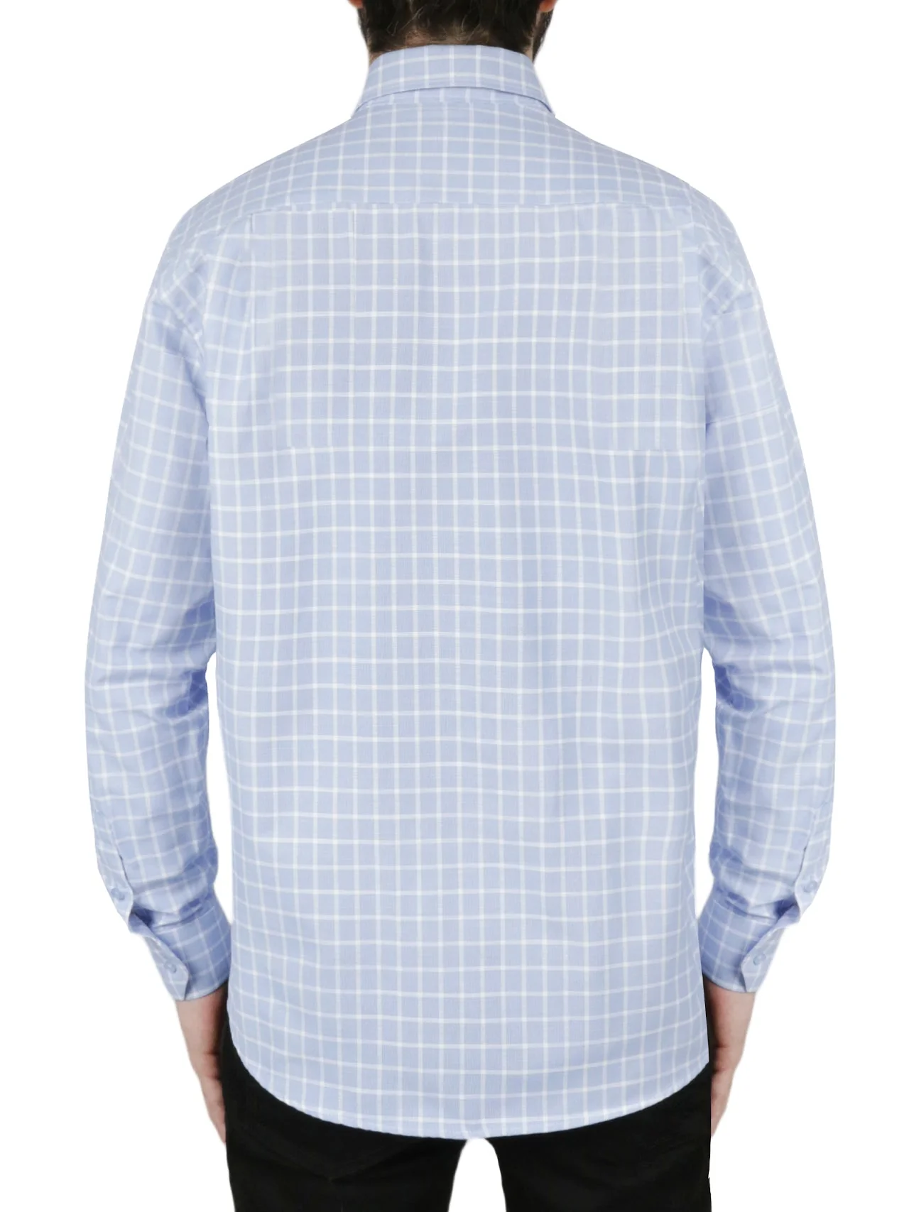Men's Regular Shirt Blue Check Design 2 - Image 3