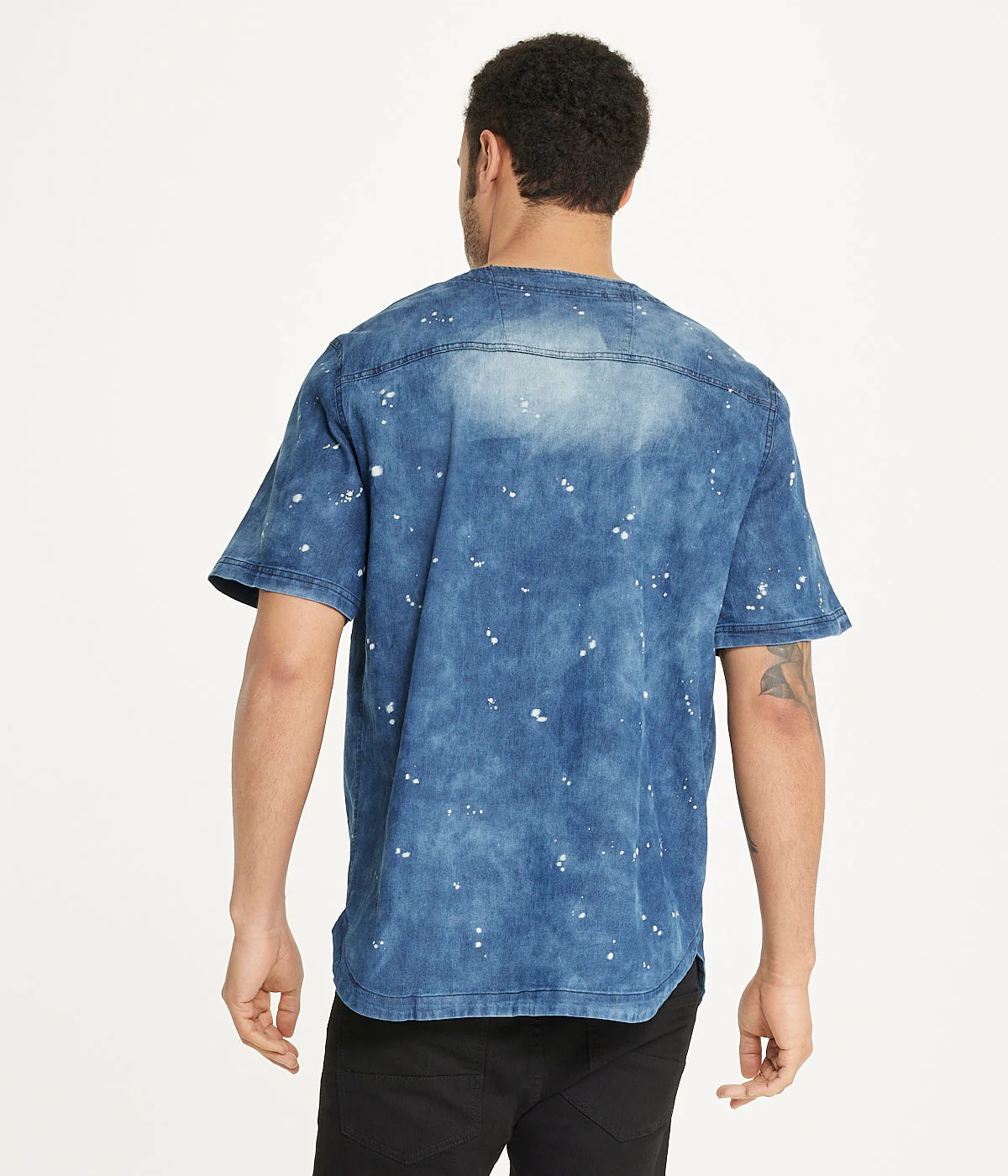 Brooklyn Laundry Men's Baseball Denim Shirt  Denim Bleach - Image 2