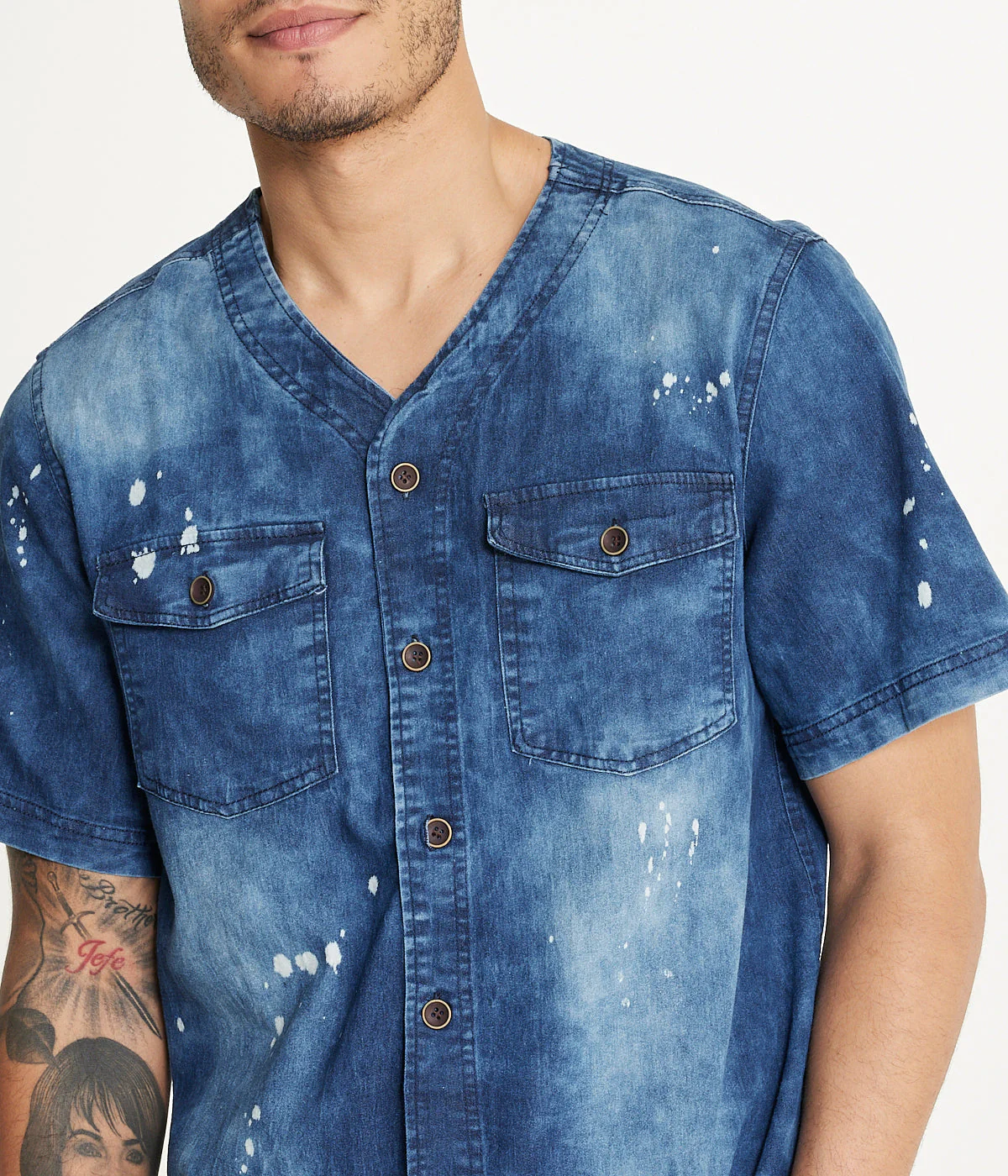 Brooklyn Laundry Men's Baseball Denim Shirt - Image 4