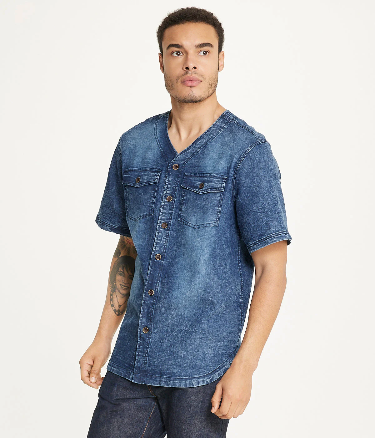 Brooklyn Laundry Men's Baseball Denim Shirt - Image 3