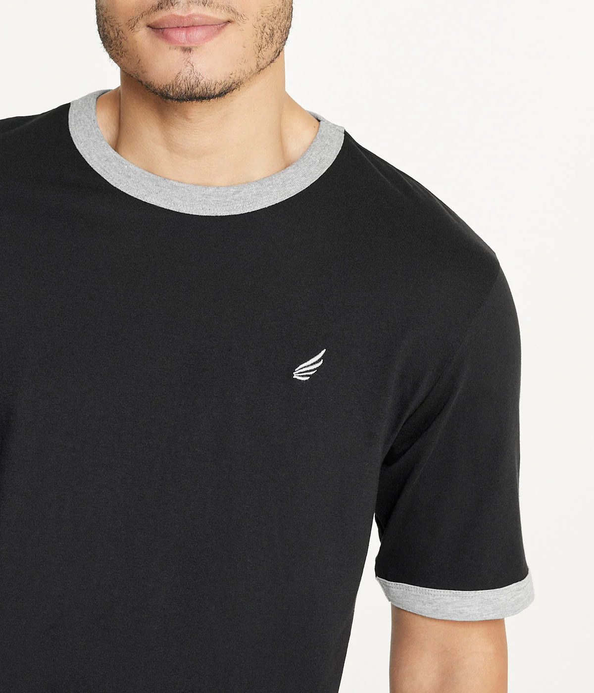 Brooklyn Laundry Men's Contrast Color Embroidery Ringer Tee - Image 4