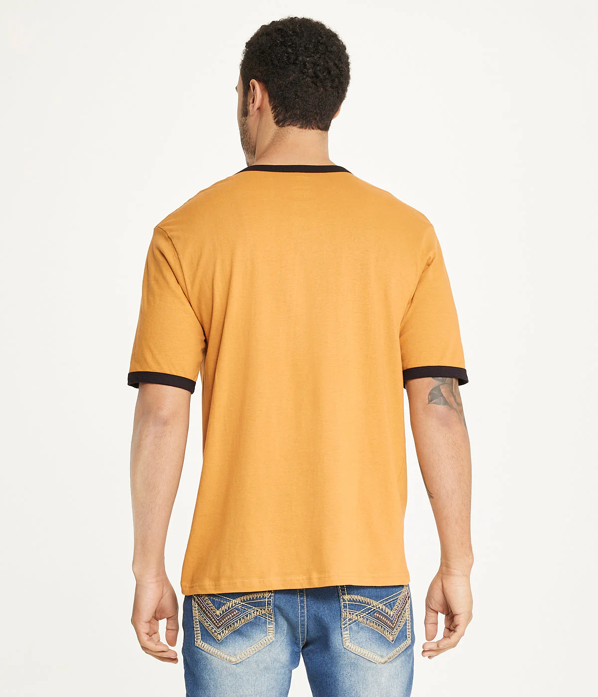 Brooklyn Laundry Men's Contrast Color Embroidery Ringer Tee - Image 2