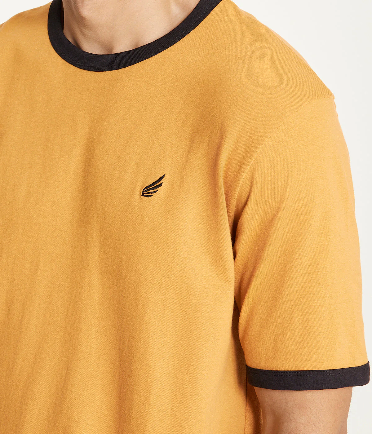 Brooklyn Laundry Men's Contrast Color Embroidery Ringer Tee - Image 4