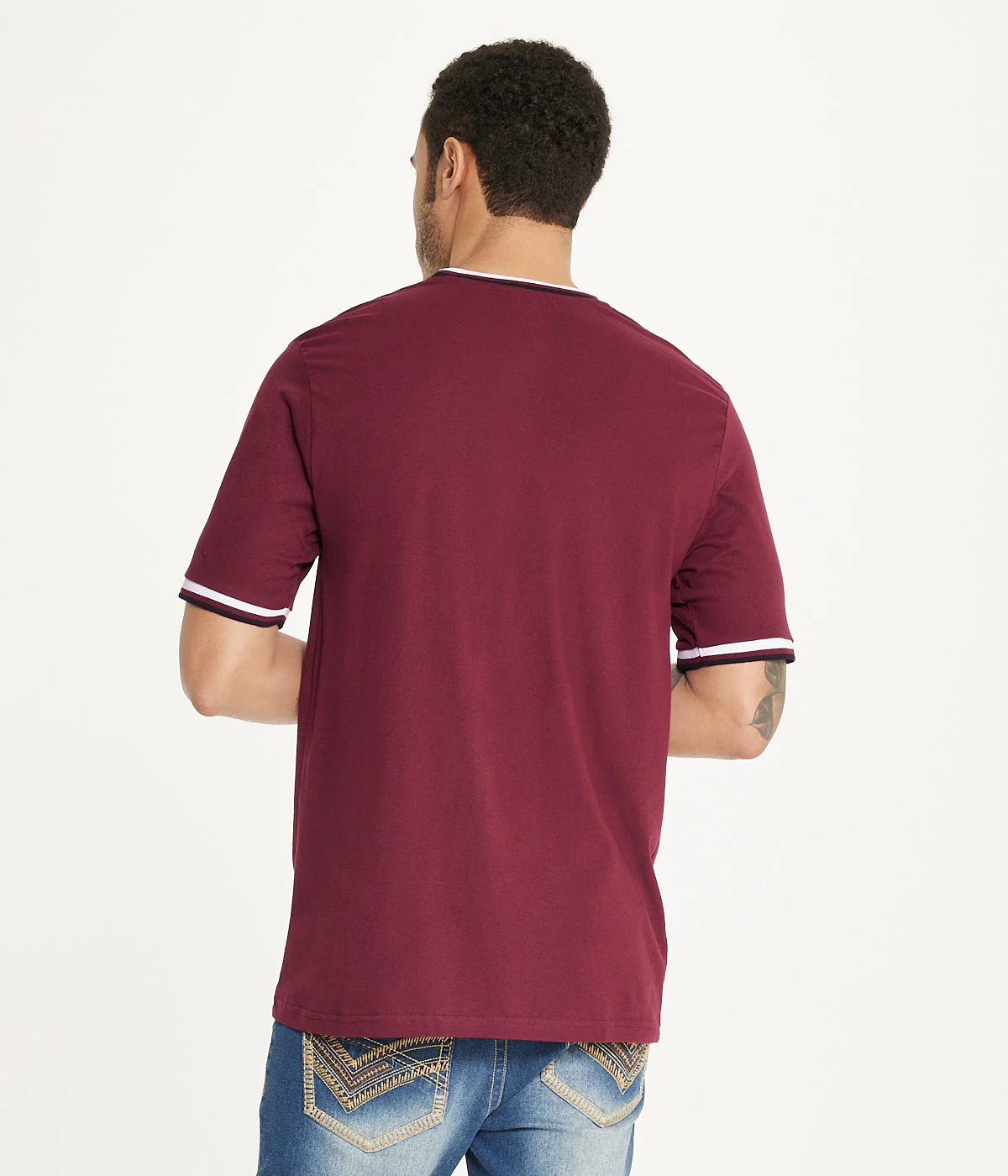 Brooklyn Laundry Men'sÂ Tonal Embroidery Crew Neck Tee - Image 3