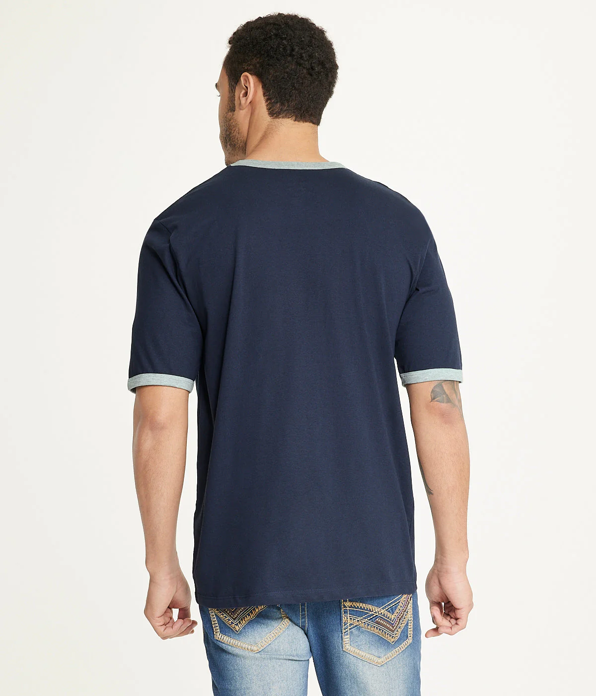 Brooklyn Laundry Men's Tonal Embroidery Short Sleeve Crew Neck Tee - Image 2