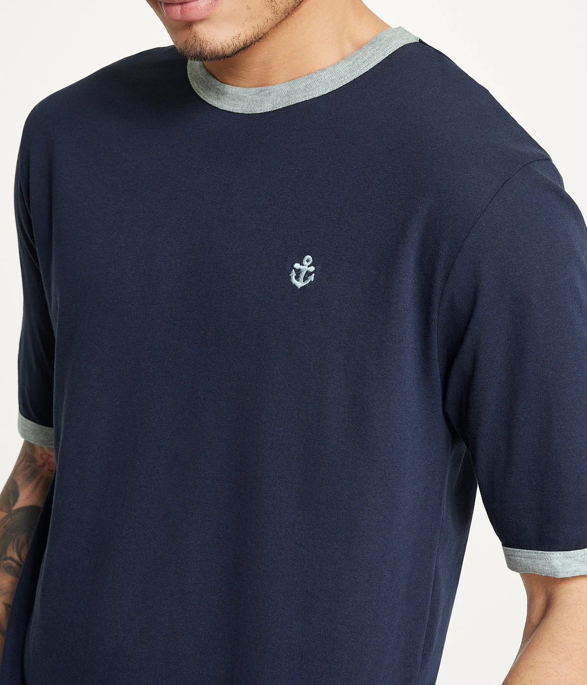Brooklyn Laundry Men's Tonal Embroidery Short Sleeve Crew Neck Tee - Image 4
