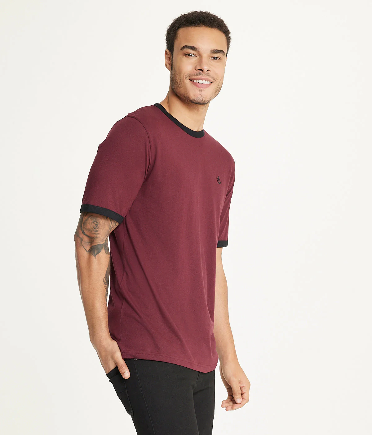Brooklyn Laundry Men's Tonal Embroidery Short Sleeve Crew Neck Tee - Image 3