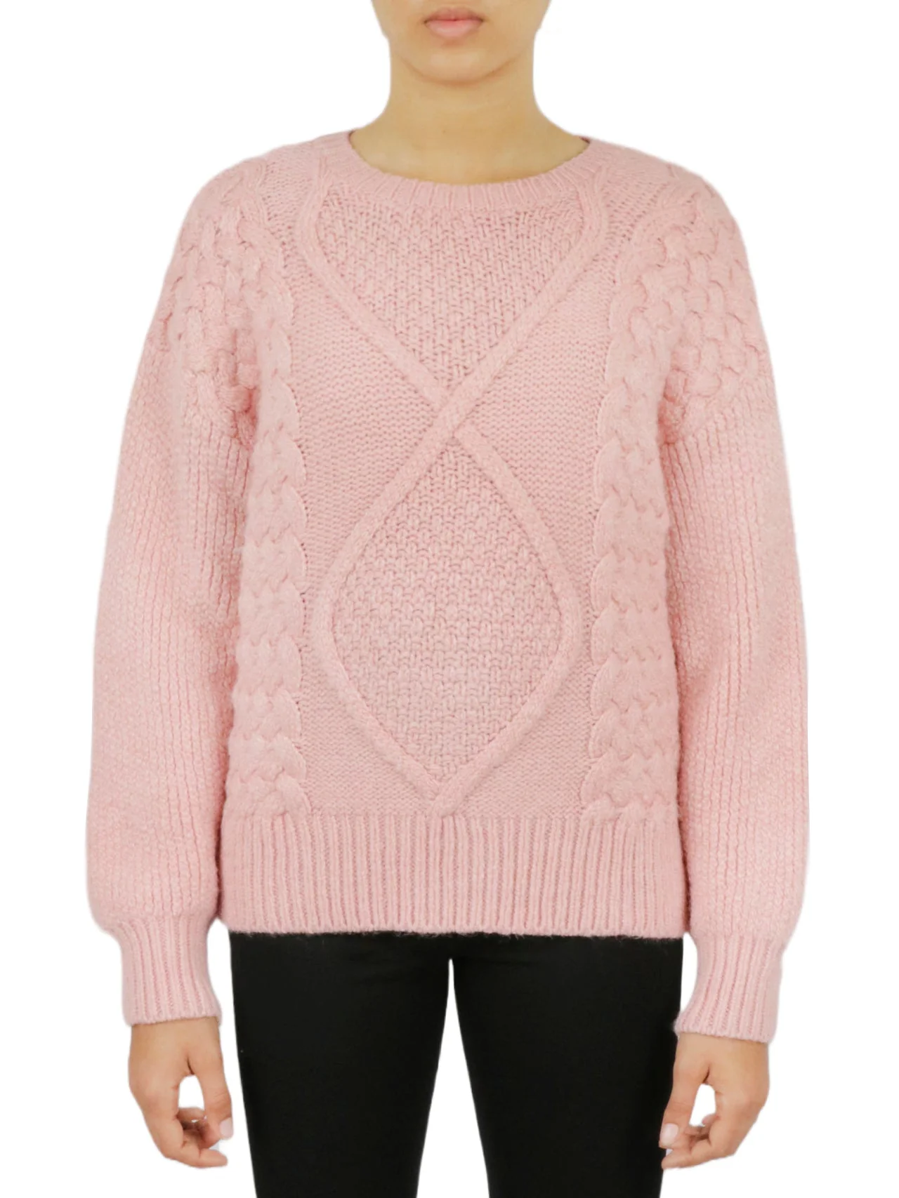 Cable Knit Cropped Pullover Sweater - Image 6