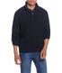 Cable Knit Quarter Zip Sweater Black - Image 6