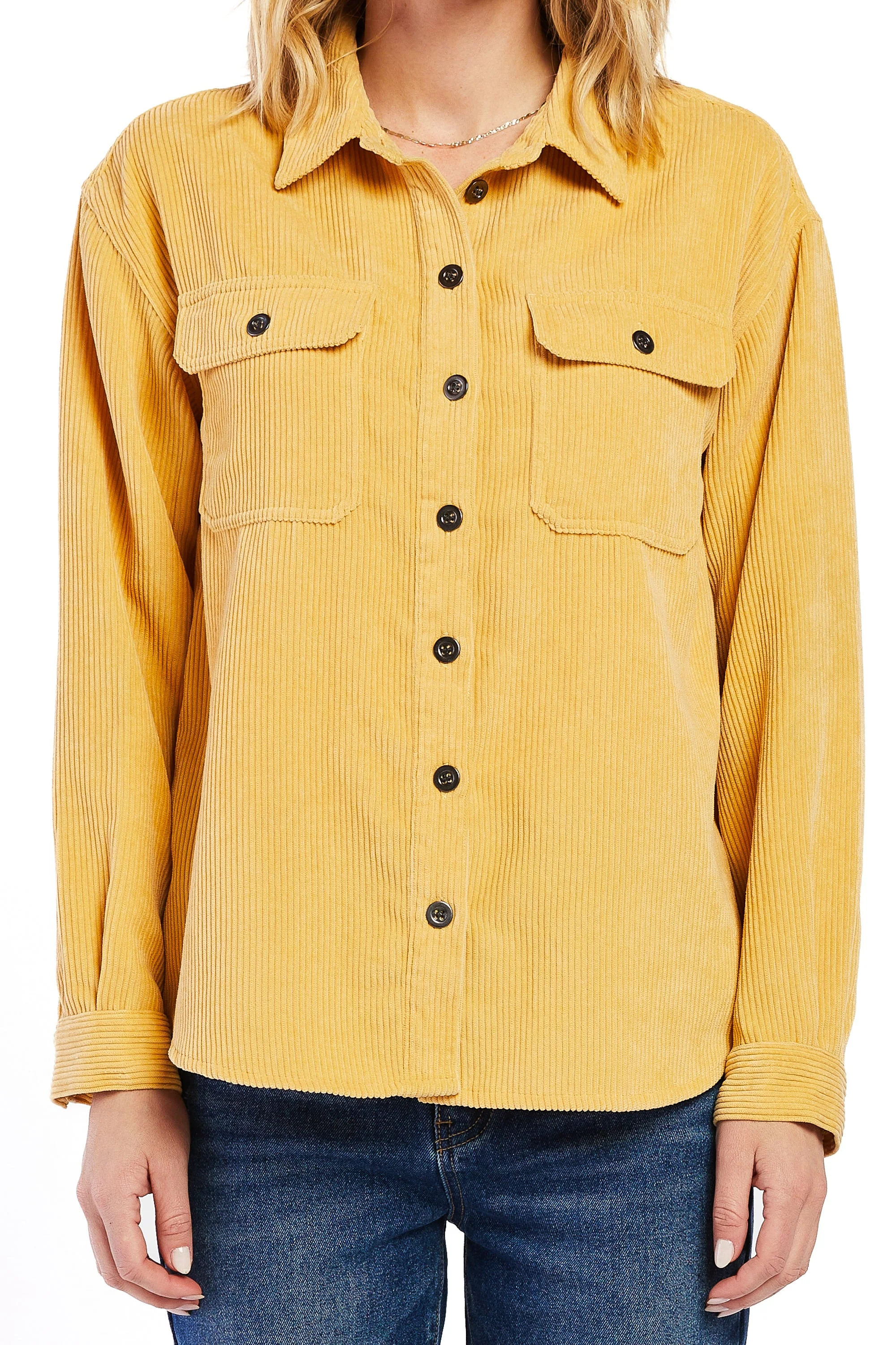 Carmele Long Sleeve Button Down Corduroy Jacket - Image 2