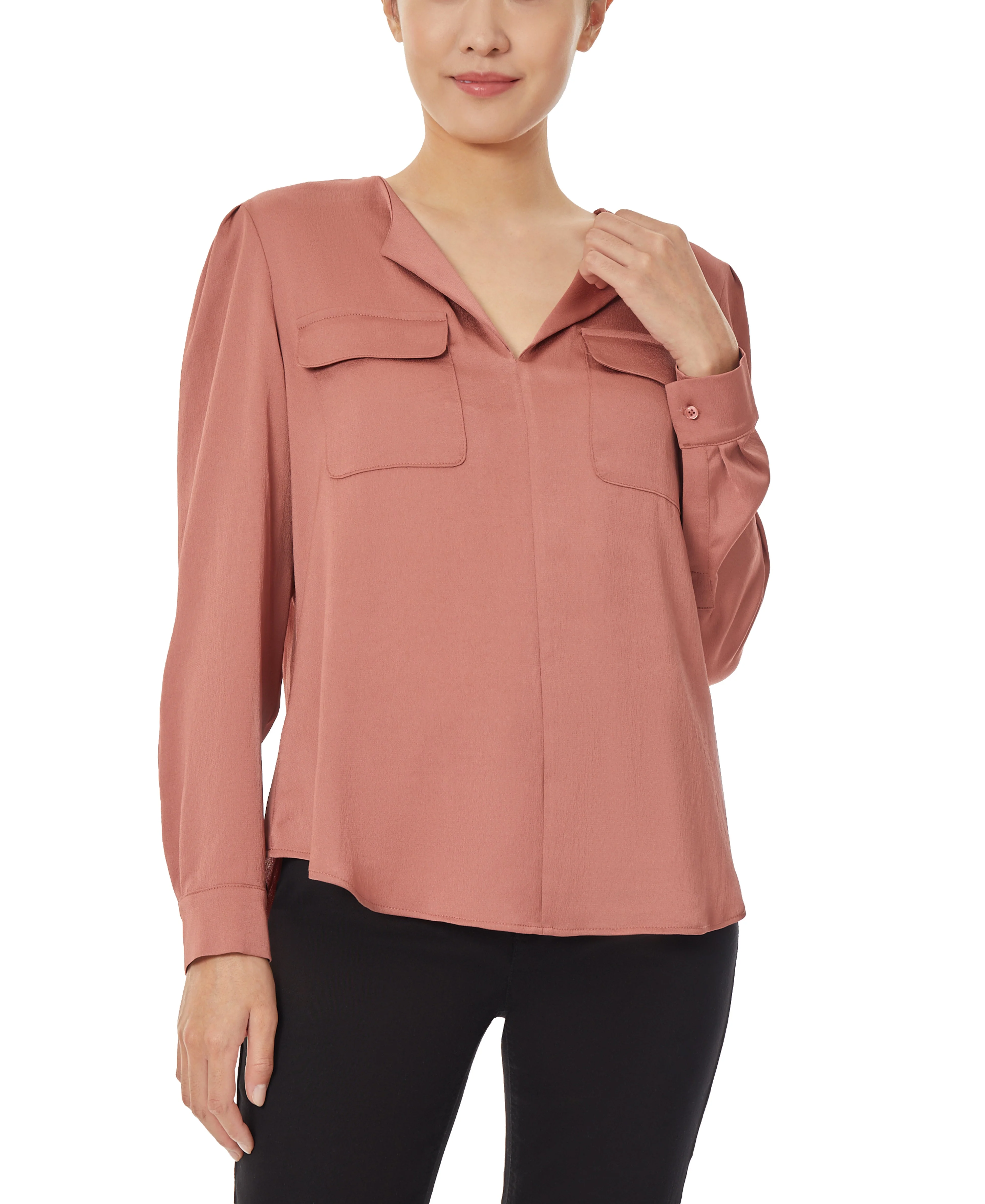 Charmeuse Utility Blouse - Image 2