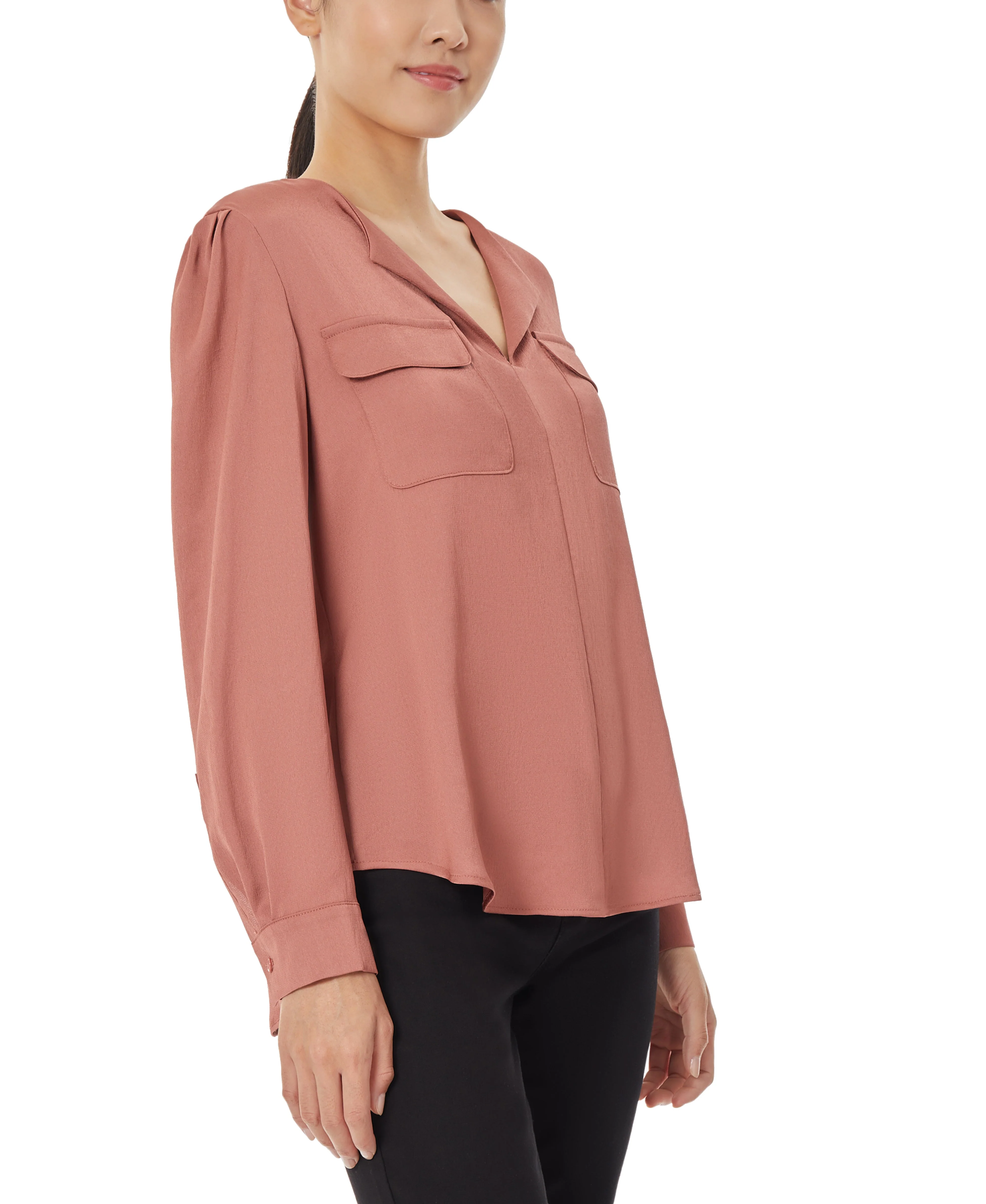 Charmeuse Utility Blouse - Image 4
