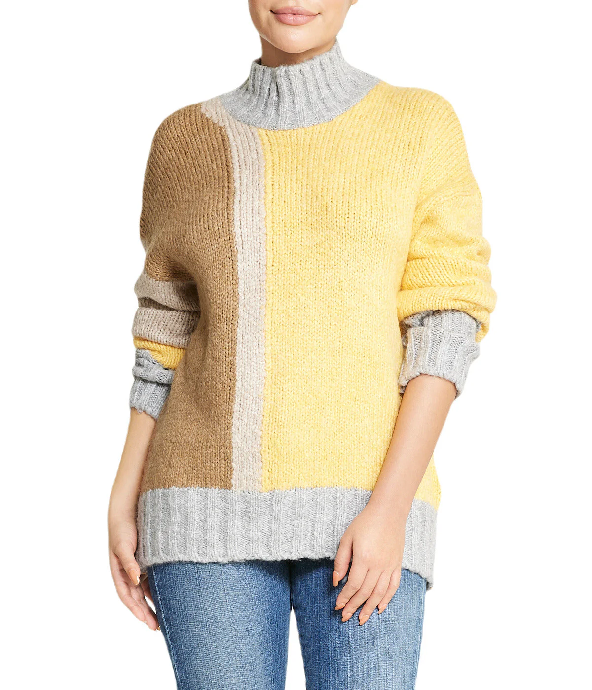 Color Block Tunic Sweater - Image 5