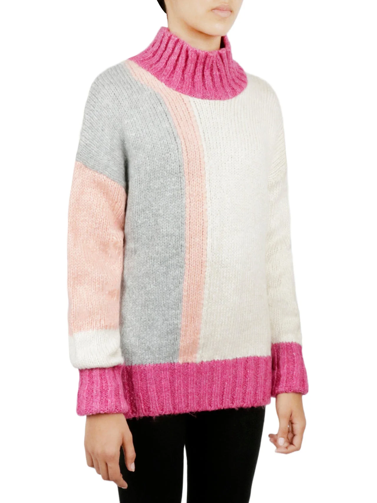 Color Block Tunic Sweater - Image 7