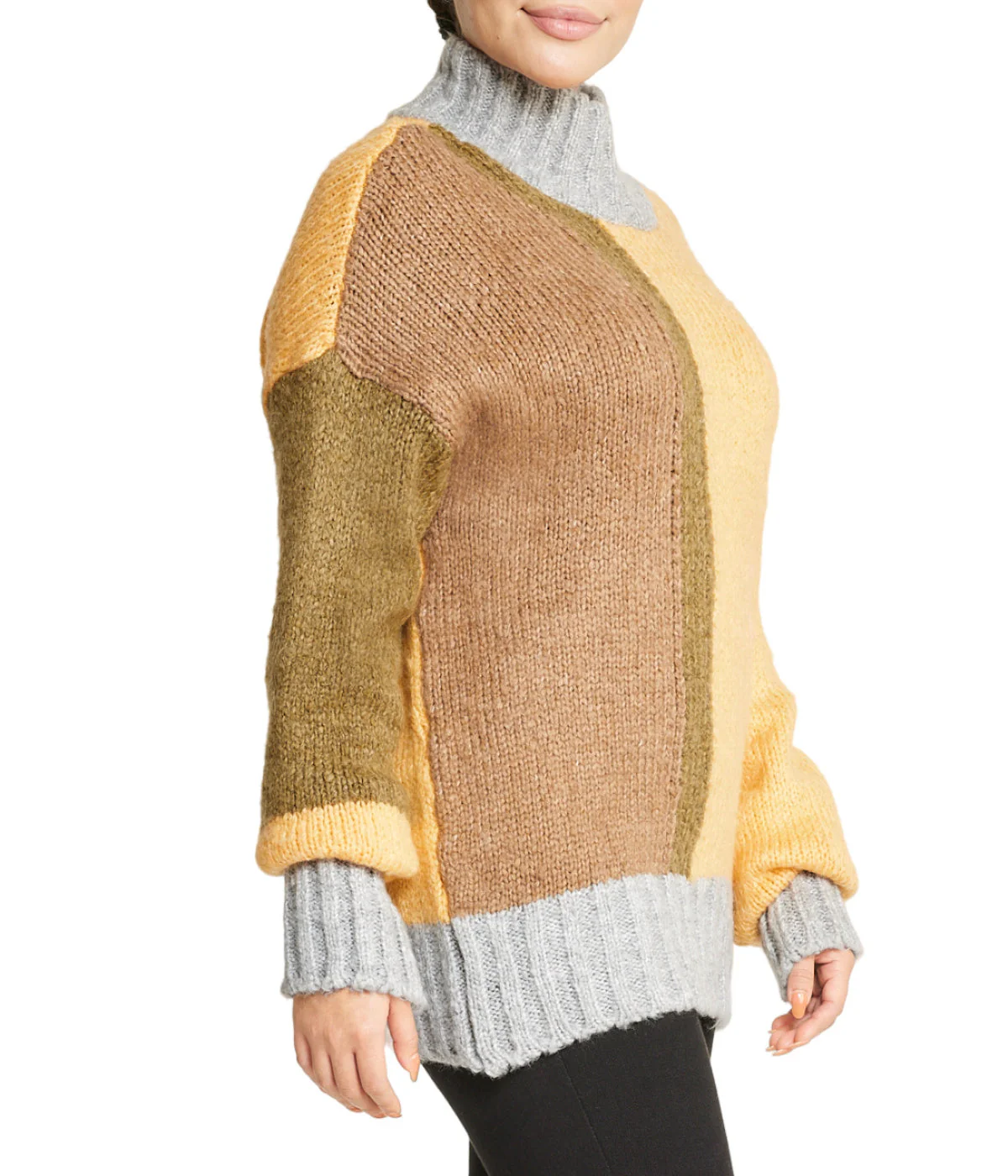 Color Block Tunic Sweater - Image 3