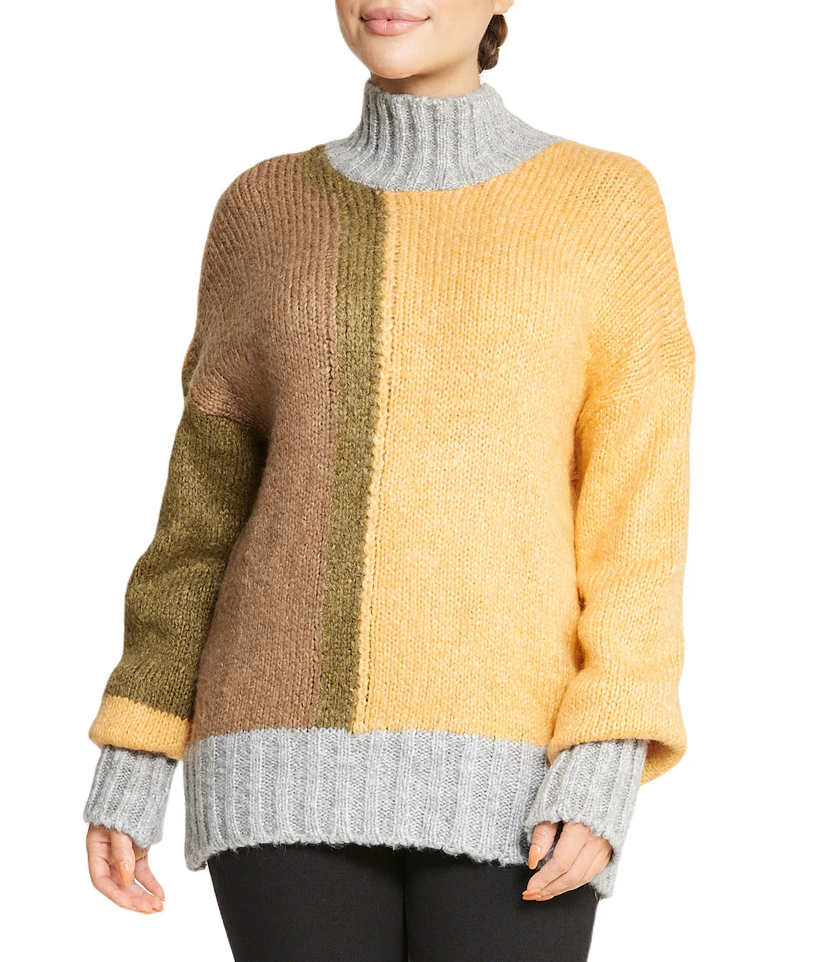 Color Block Tunic Sweater - Image 5