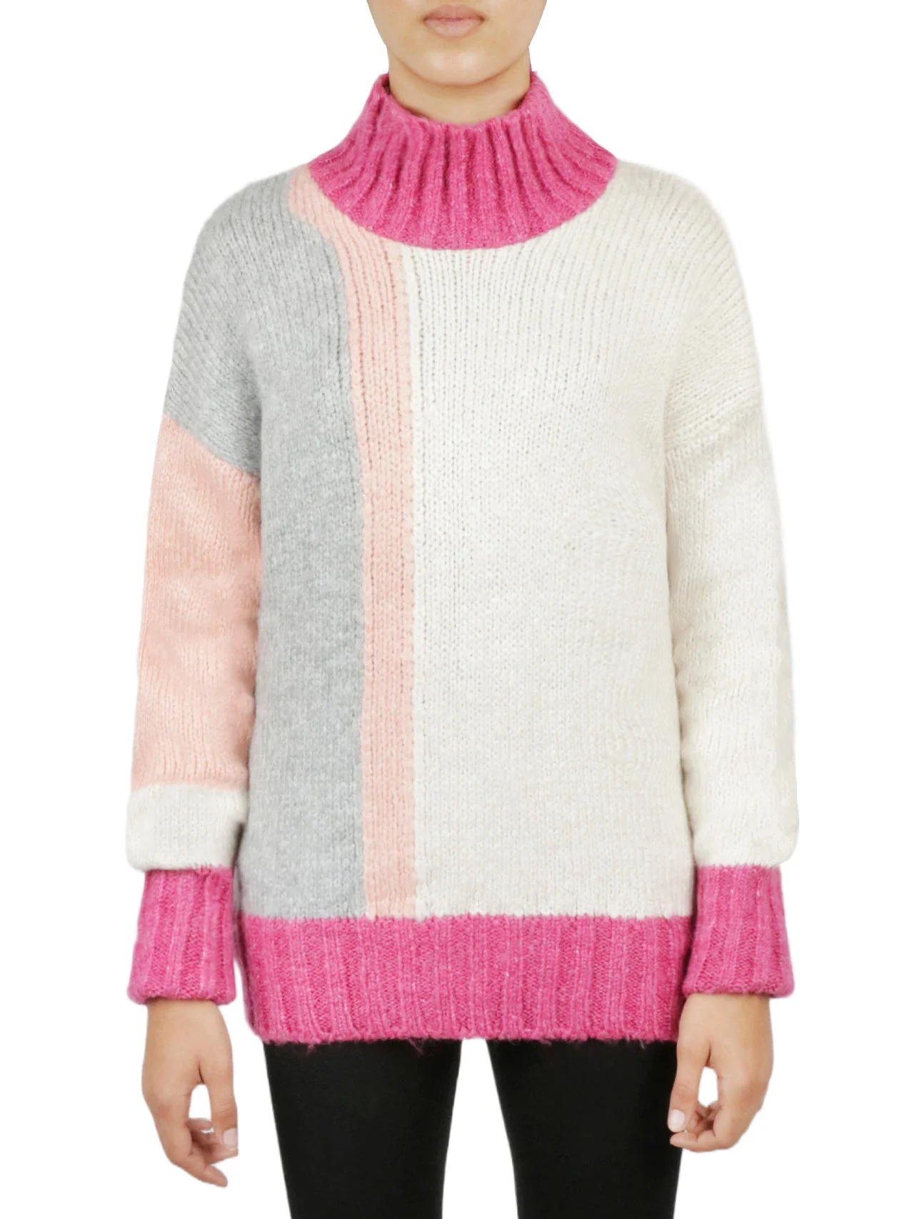 Color Block Tunic Sweater - Image 8