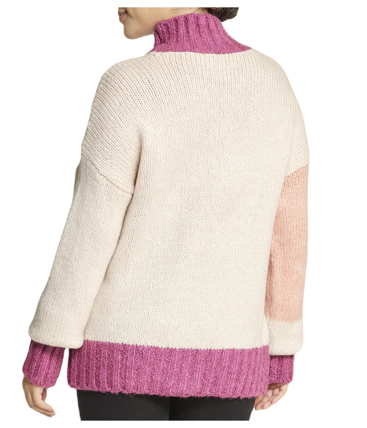 Color Block Tunic Sweater - Image 2