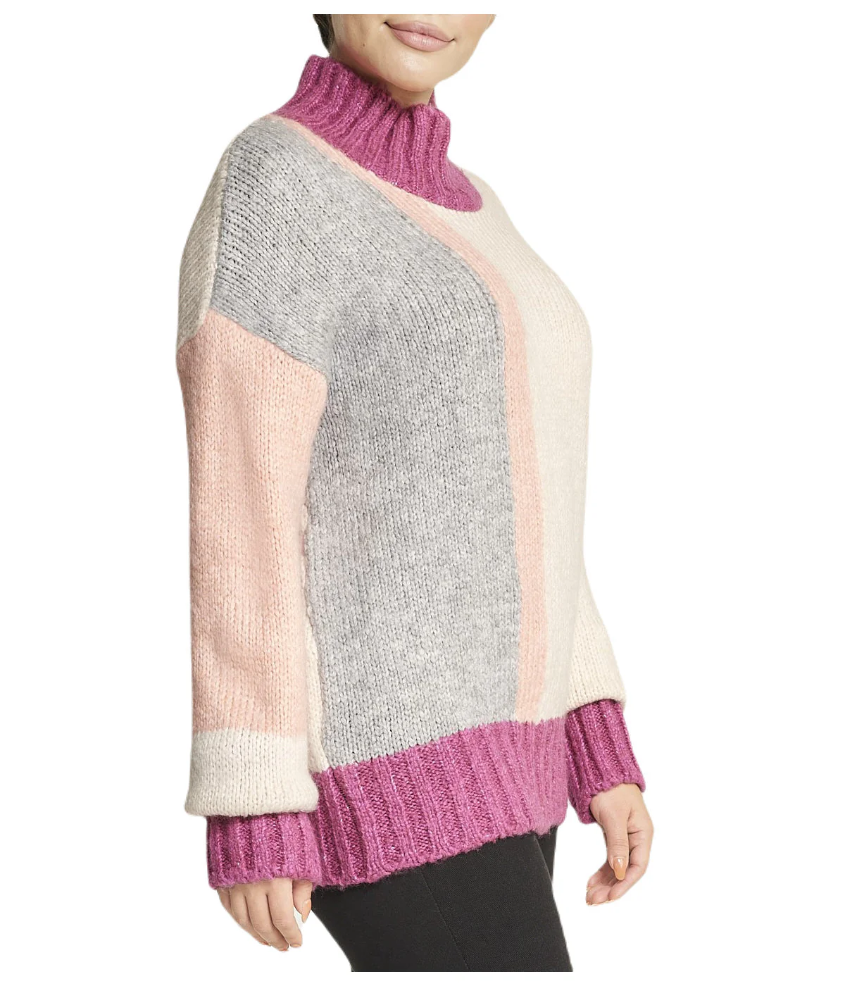 Color Block Tunic Sweater - Image 3