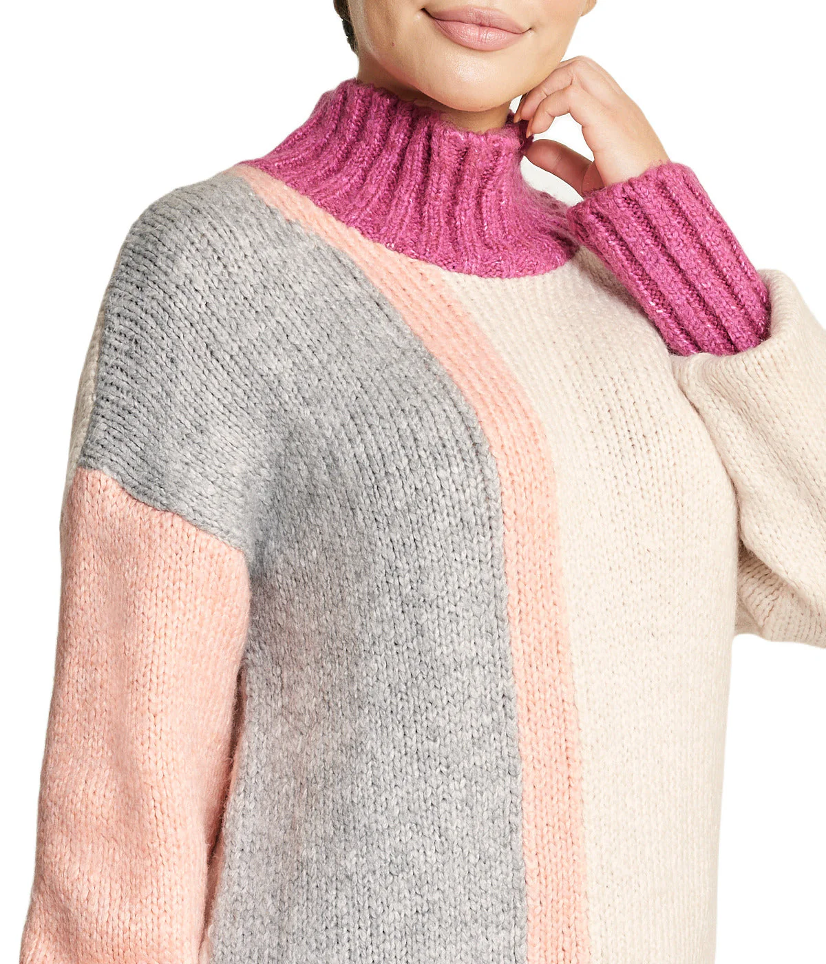 Color Block Tunic Sweater - Image 4