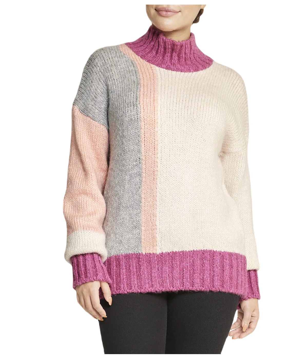 Color Block Tunic Sweater - Image 5