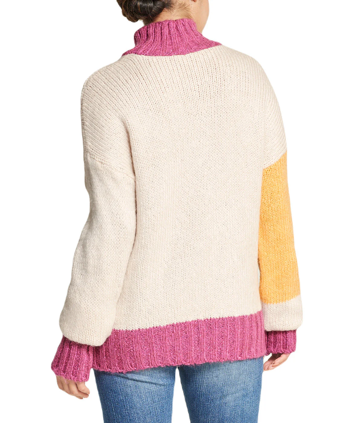 Color Block Tunic Sweater - Image 2