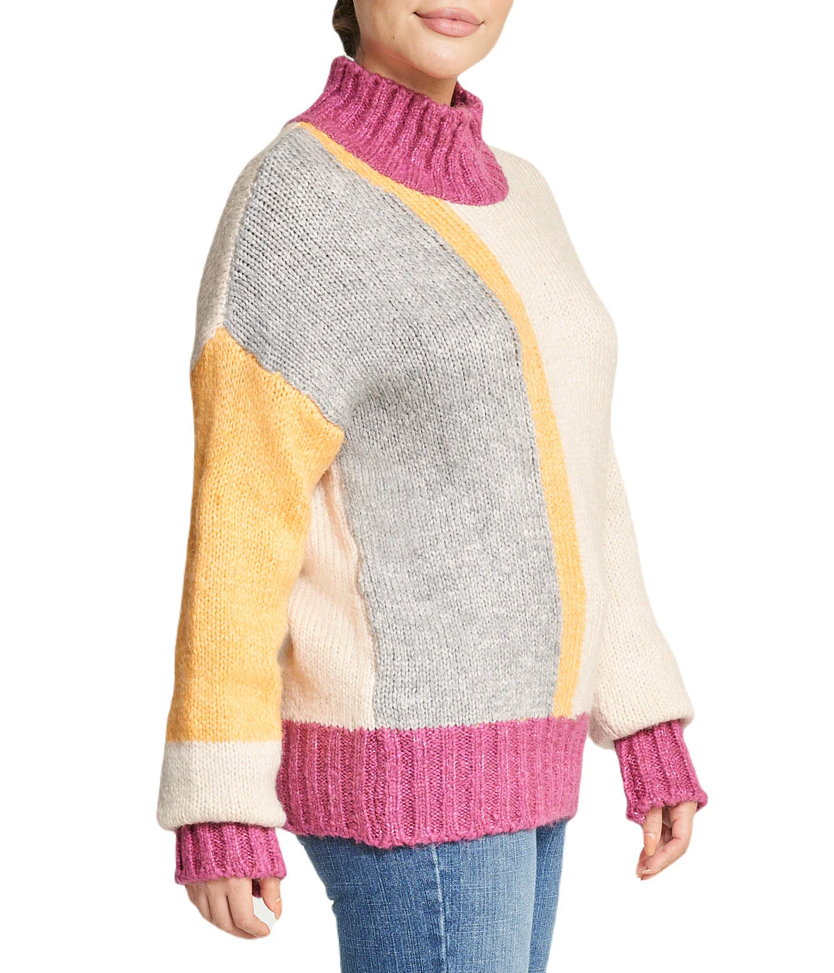 Color Block Tunic Sweater - Image 3