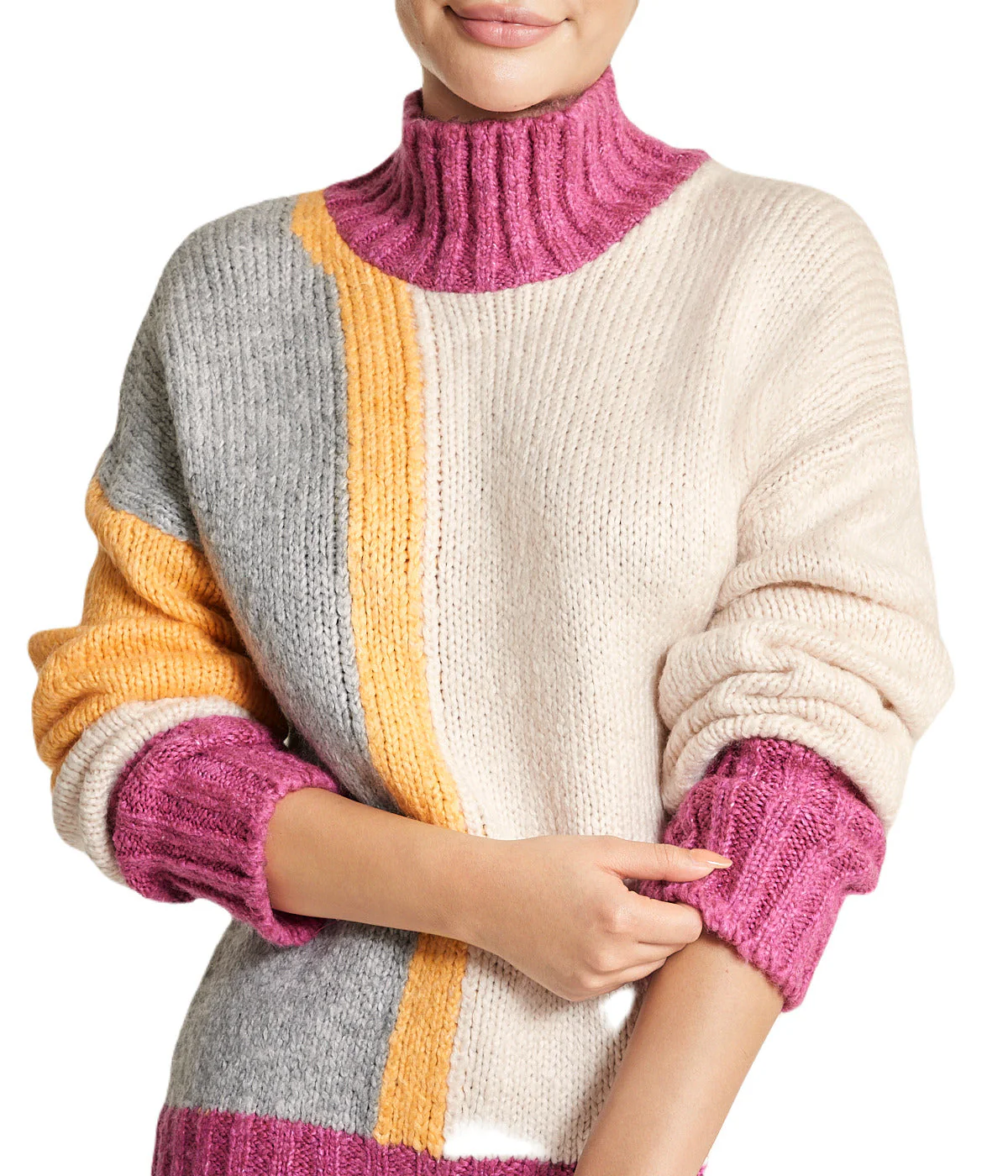 Color Block Tunic Sweater - Image 4