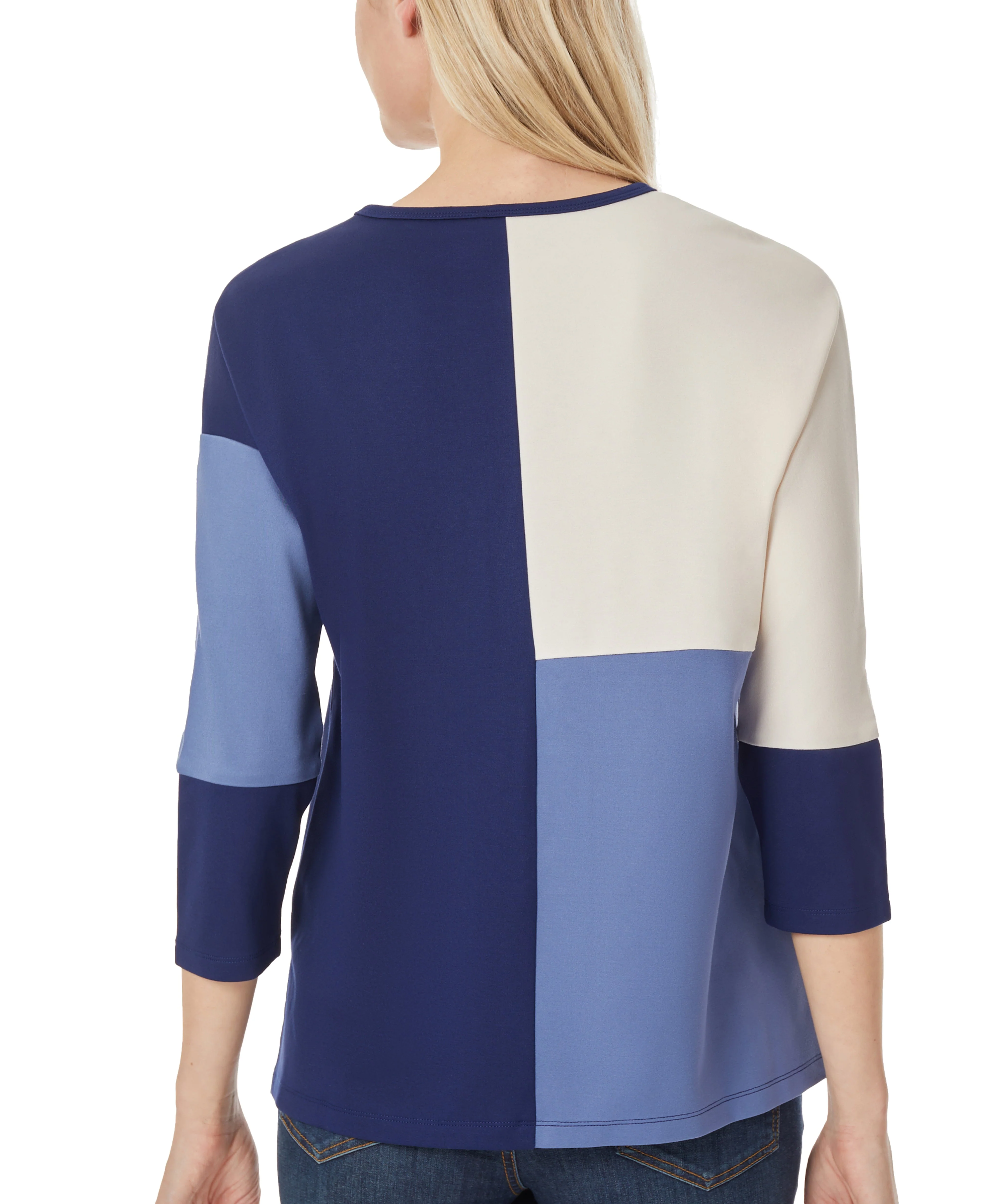 Colorblocked 3/4 Dolman Sleeve Pullover - Image 3