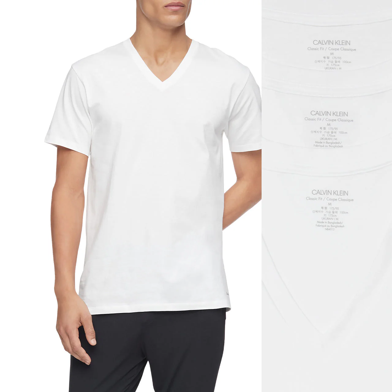 Cotton Classics Short Sleeve V-Neck Classic Fit 3 Pack Tee - Image 2