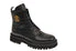 Crocodile Embossed Gold Crest Lace Up Boot - Image 5