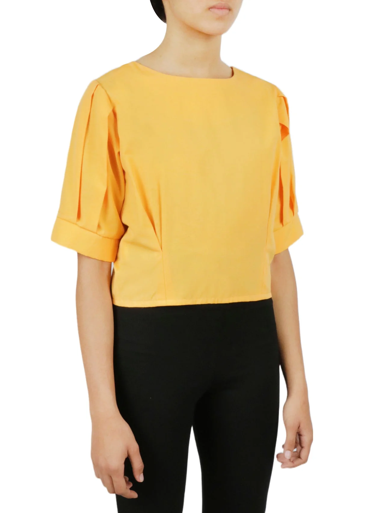 Cropped Tie Back Blouse - Image 7