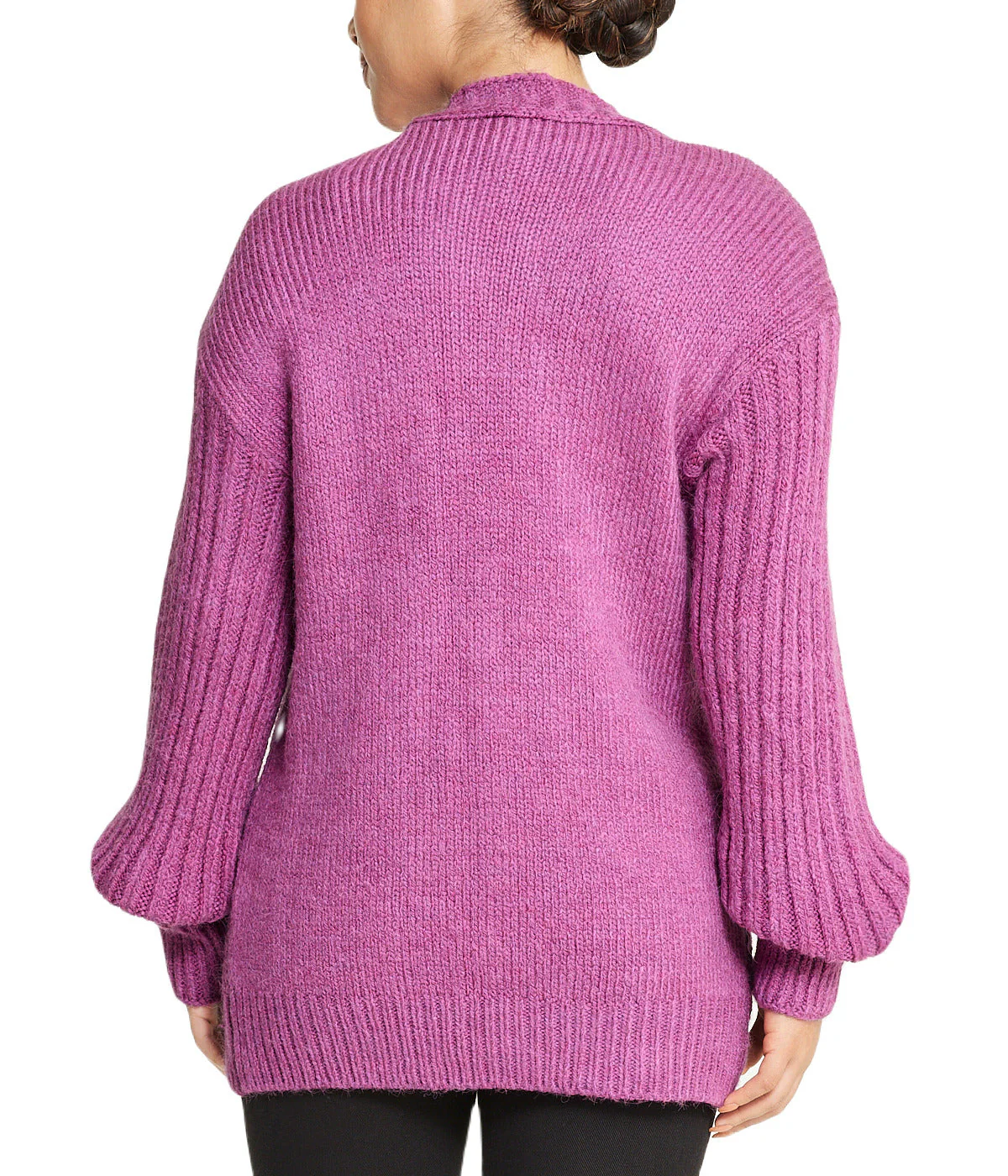 Deep V Cable Cardigan - Image 2