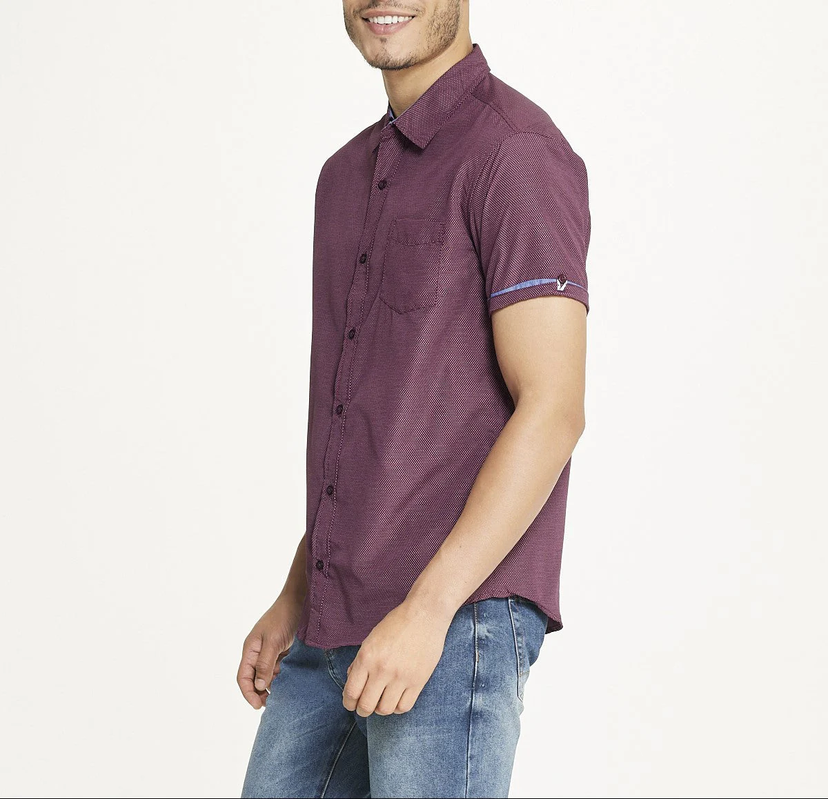 Ditsy Print Short Sleeve Shirt - Image 3