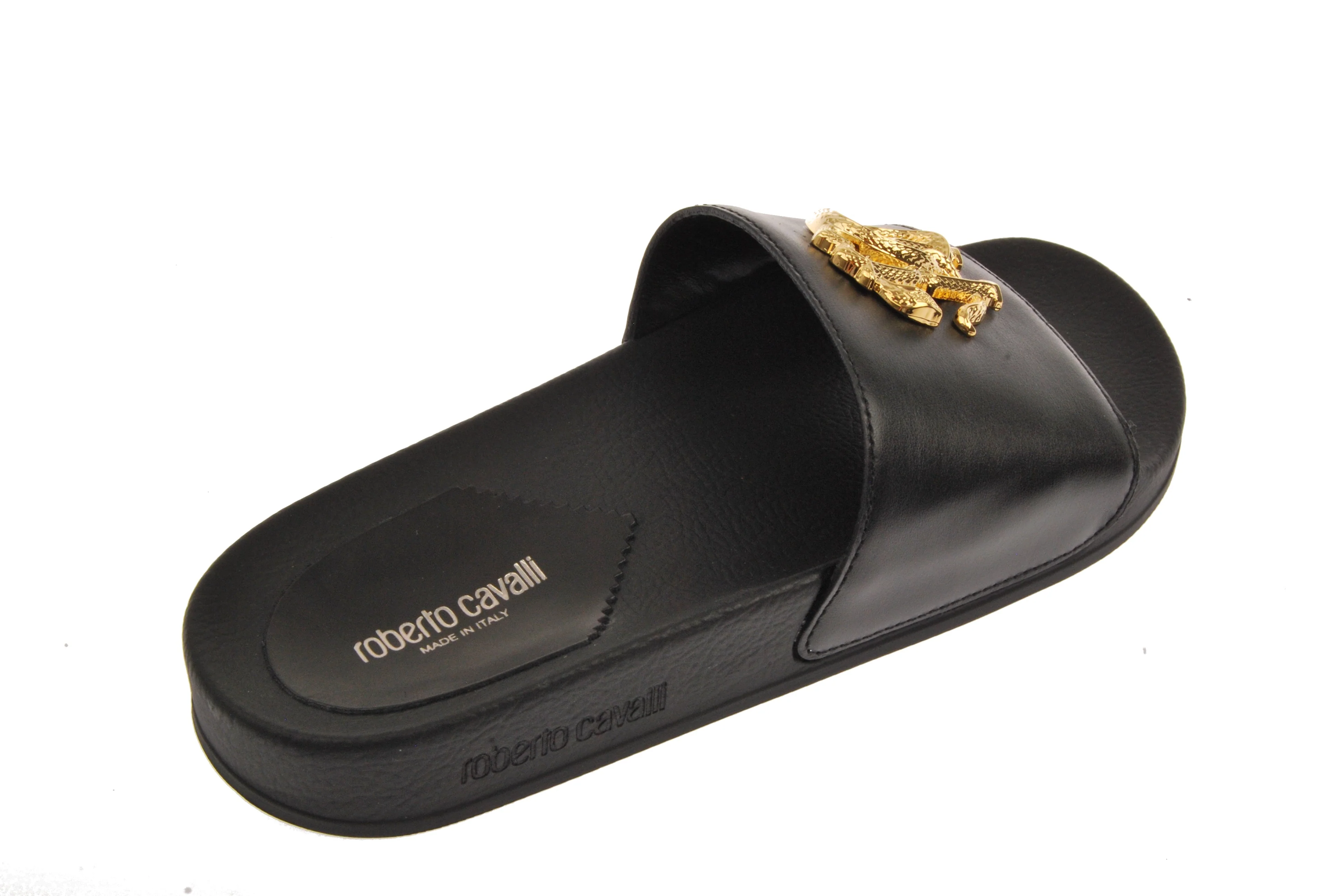 Gold Crest Leather Sport Slide - Image 3
