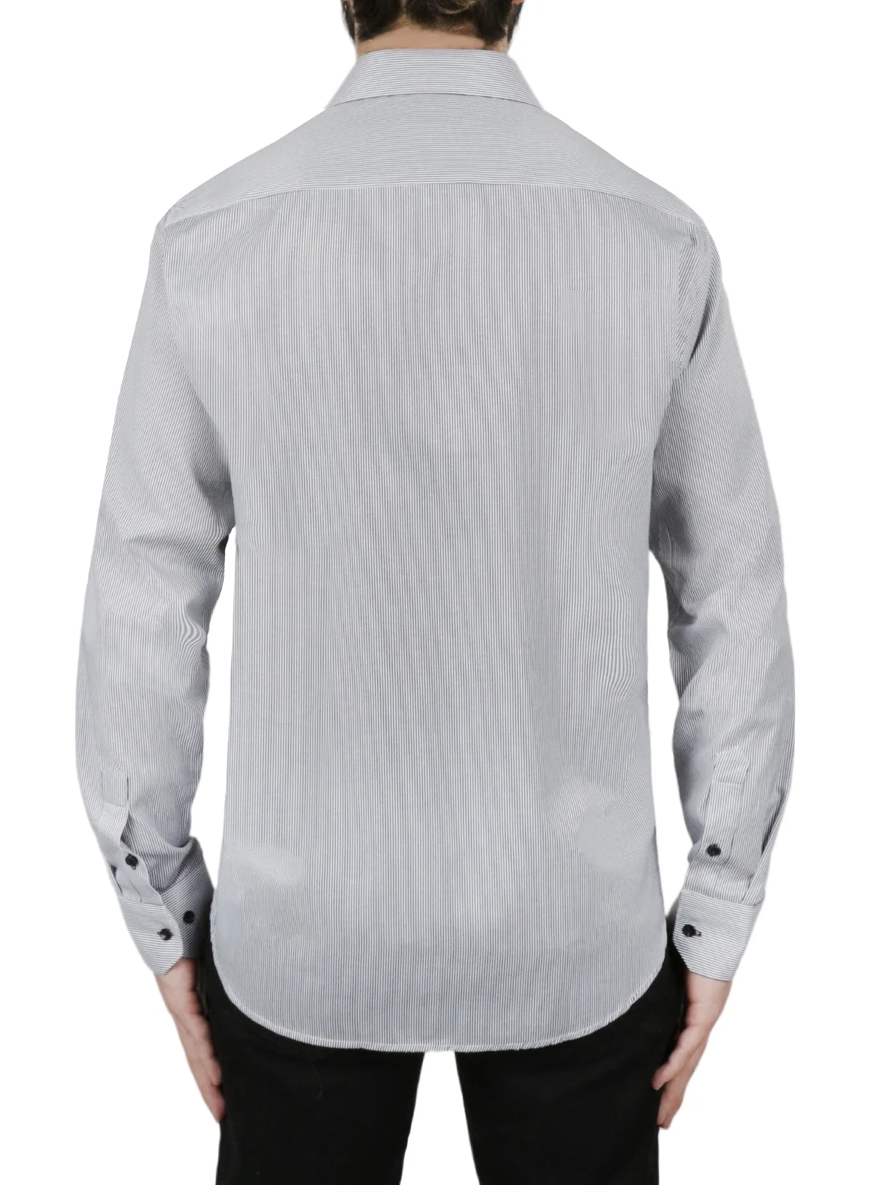 Gray Stripe Dress Shirt - Image 3