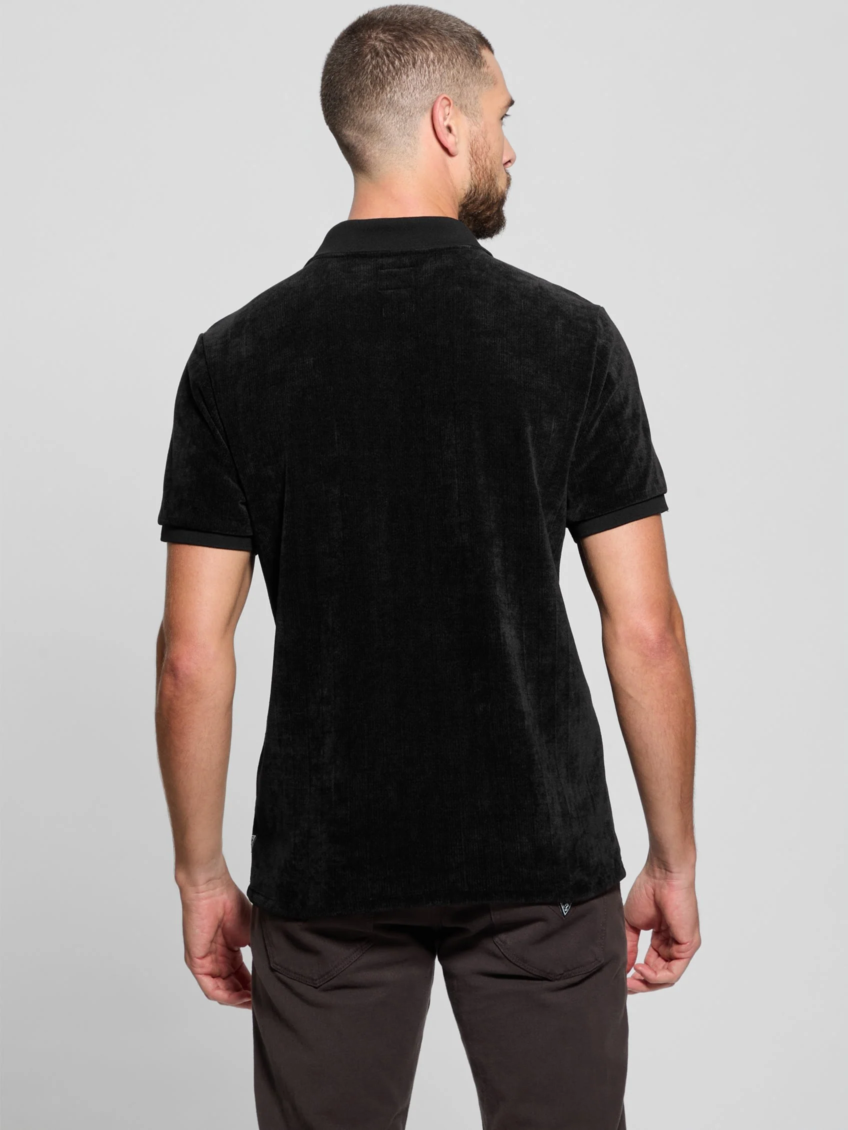 Parker Velour Stripe Short Sleeve Polo - Image 2