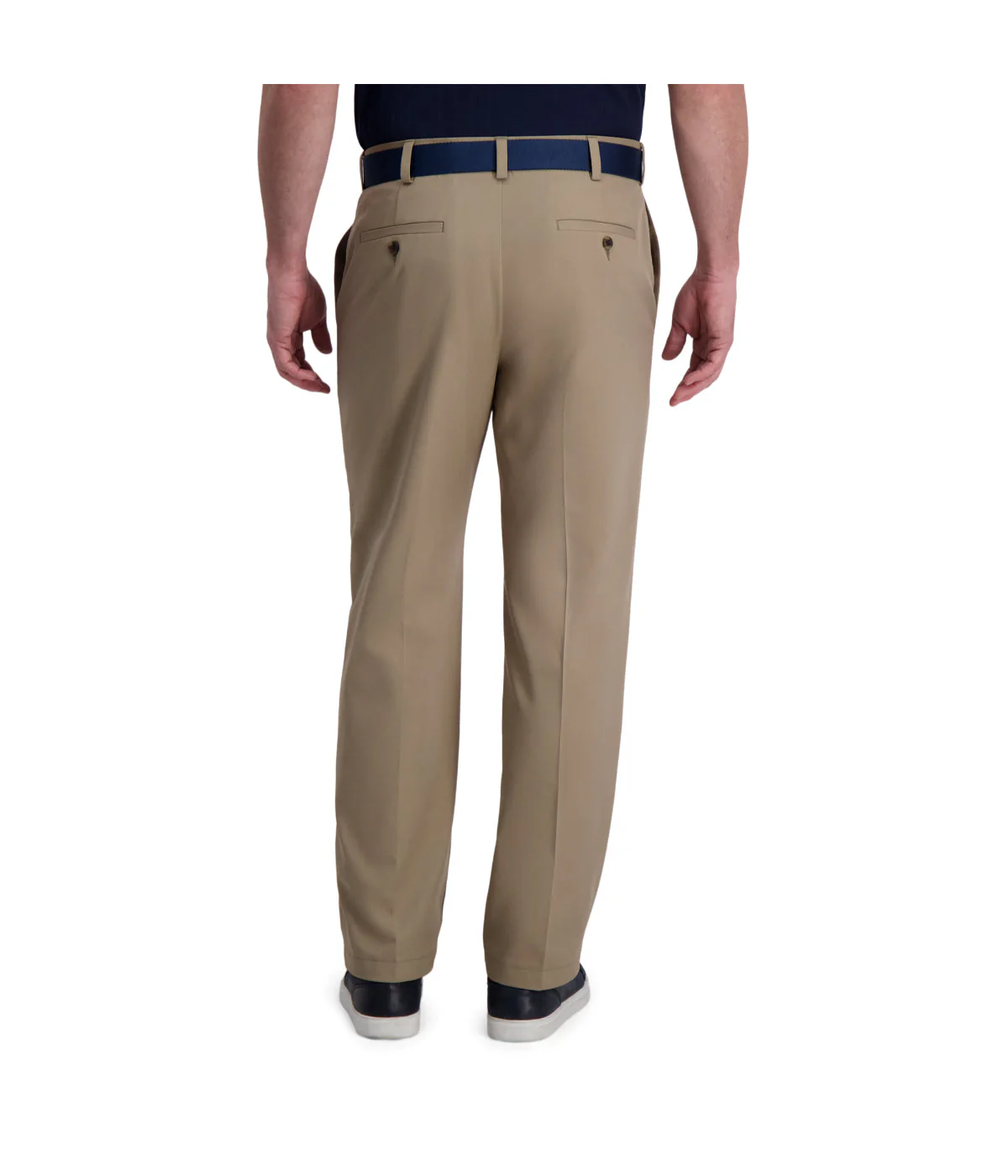 Haggar Men's Cool Right Performance Flex Classic Fit Pant Khaki Heather - Image 2