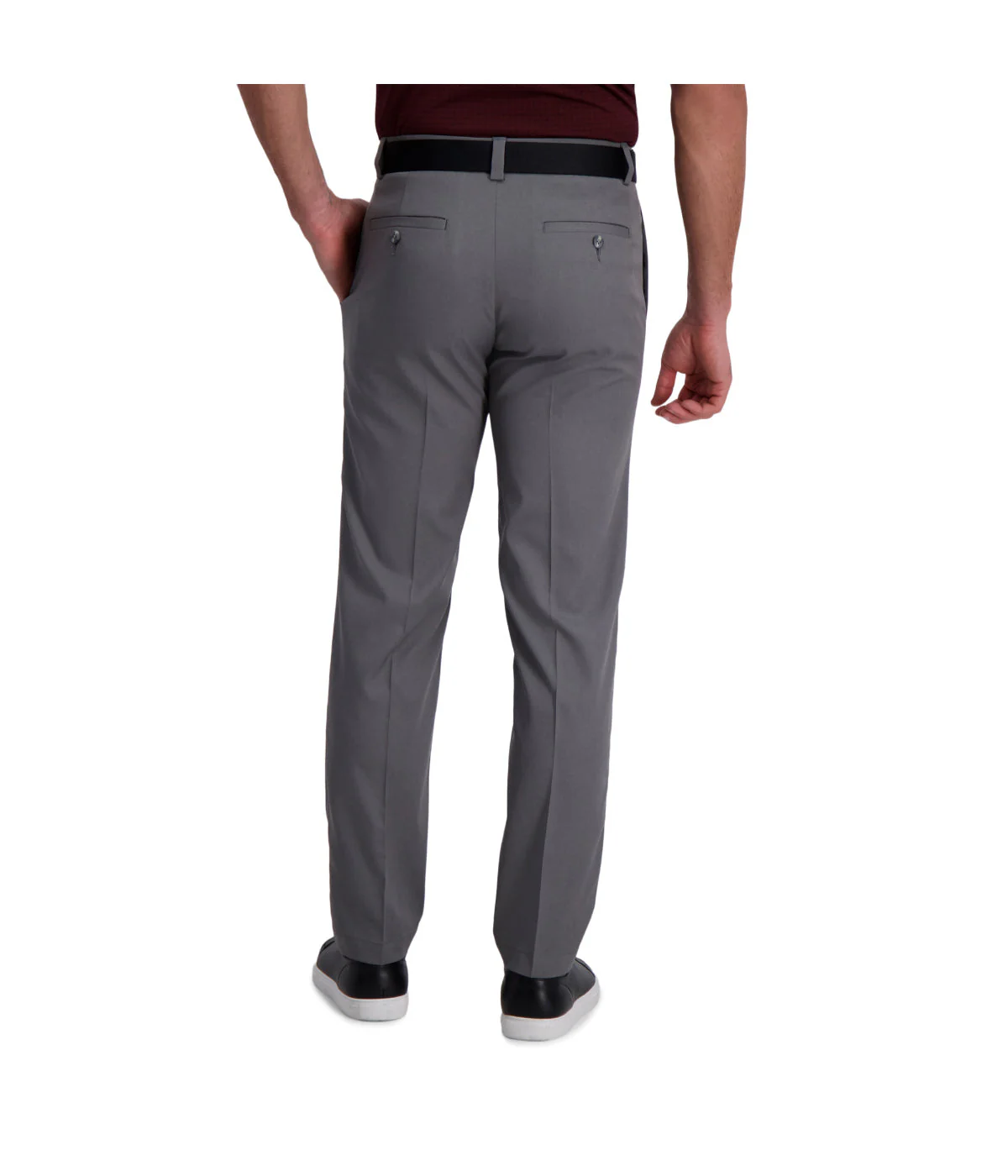 Haggar Men's Cool Right Performance Flex Pant-Straight Fit Heather Grey - Image 2