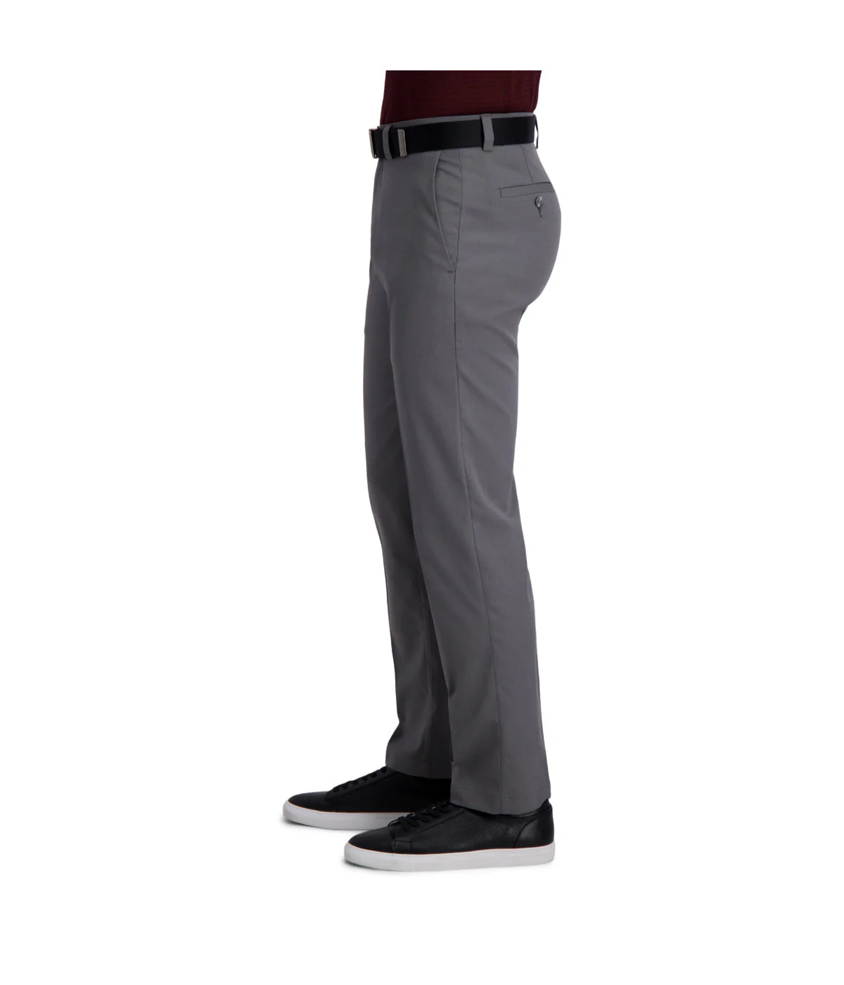 Haggar Men's Cool Right Performance Flex Pant-Straight Fit Heather Grey - Image 3