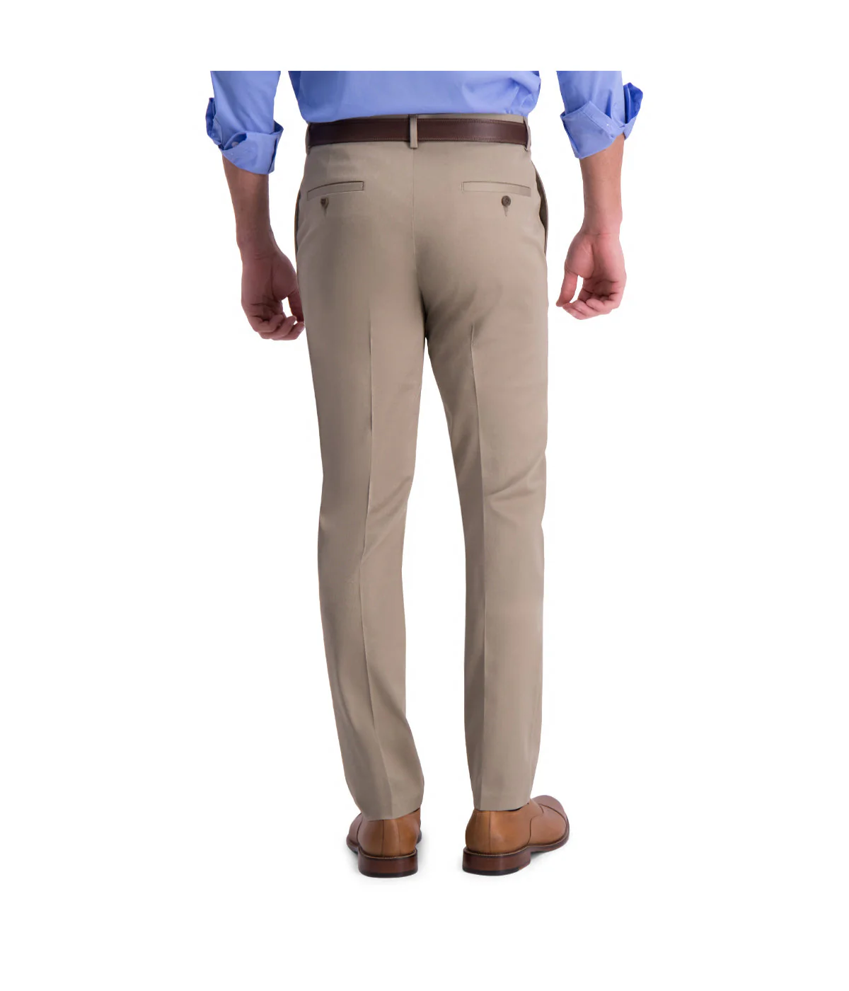 Haggar Men's Iron Free Premium Khaki-Slim/Straight Fit Med Khaki - Image 2